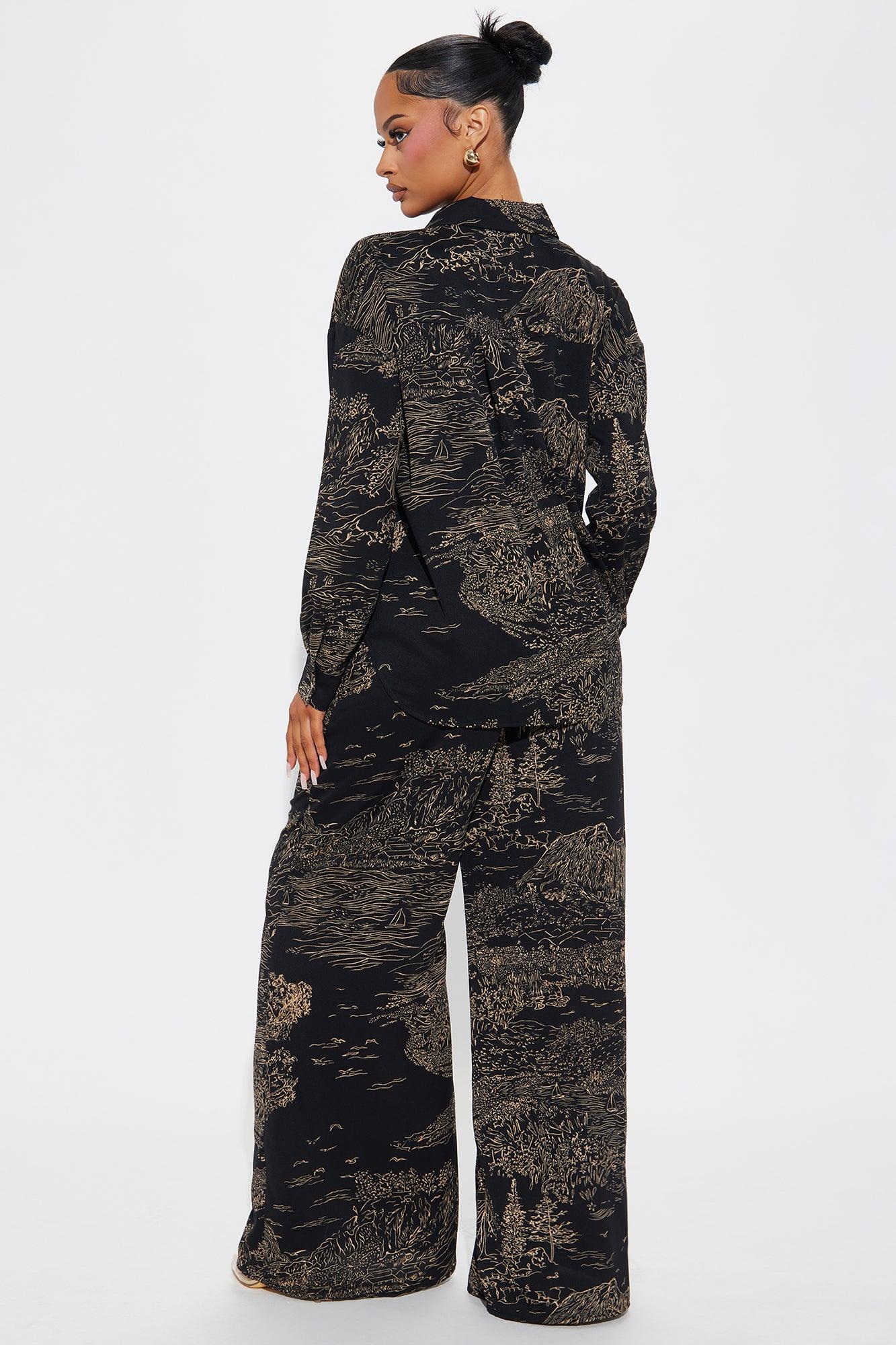 Endless Wonder Pant Set - Black/combo Product Image