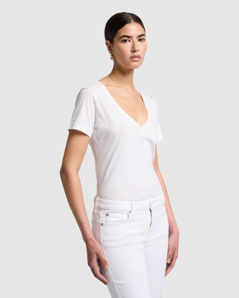 Pima Cotton Easy V-Neck Tee Product Image