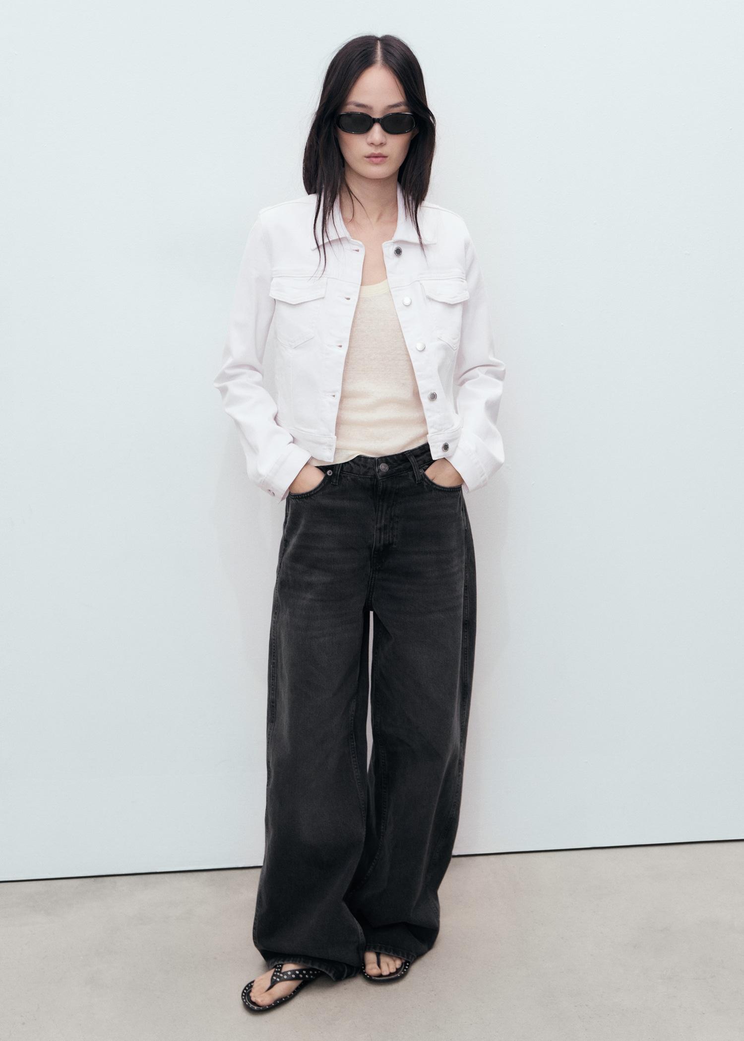 Pockets denim jacket - Women | MANGO USA Product Image