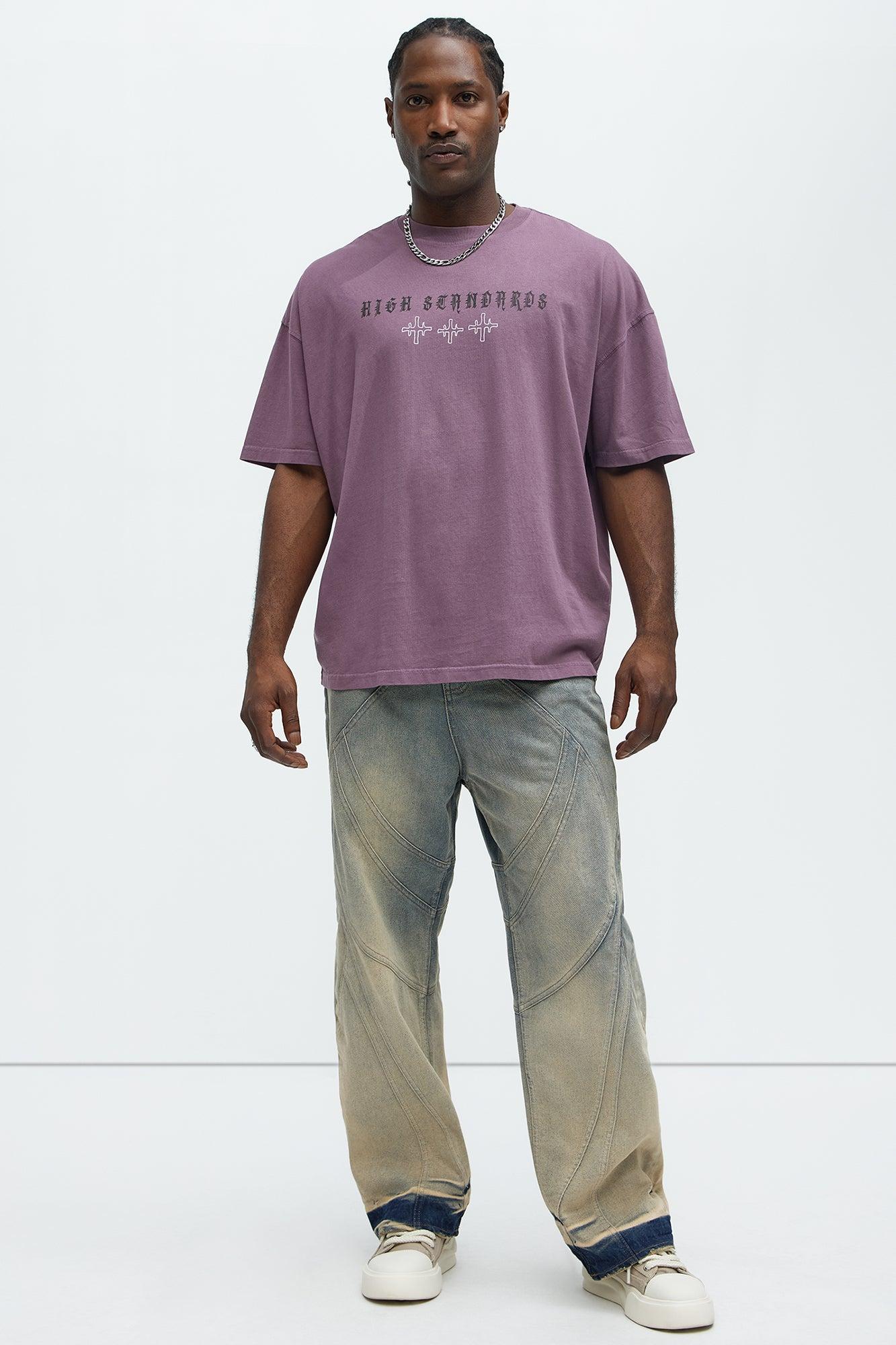 High Standards Oversized Short Sleeve Tee - Purple Product Image
