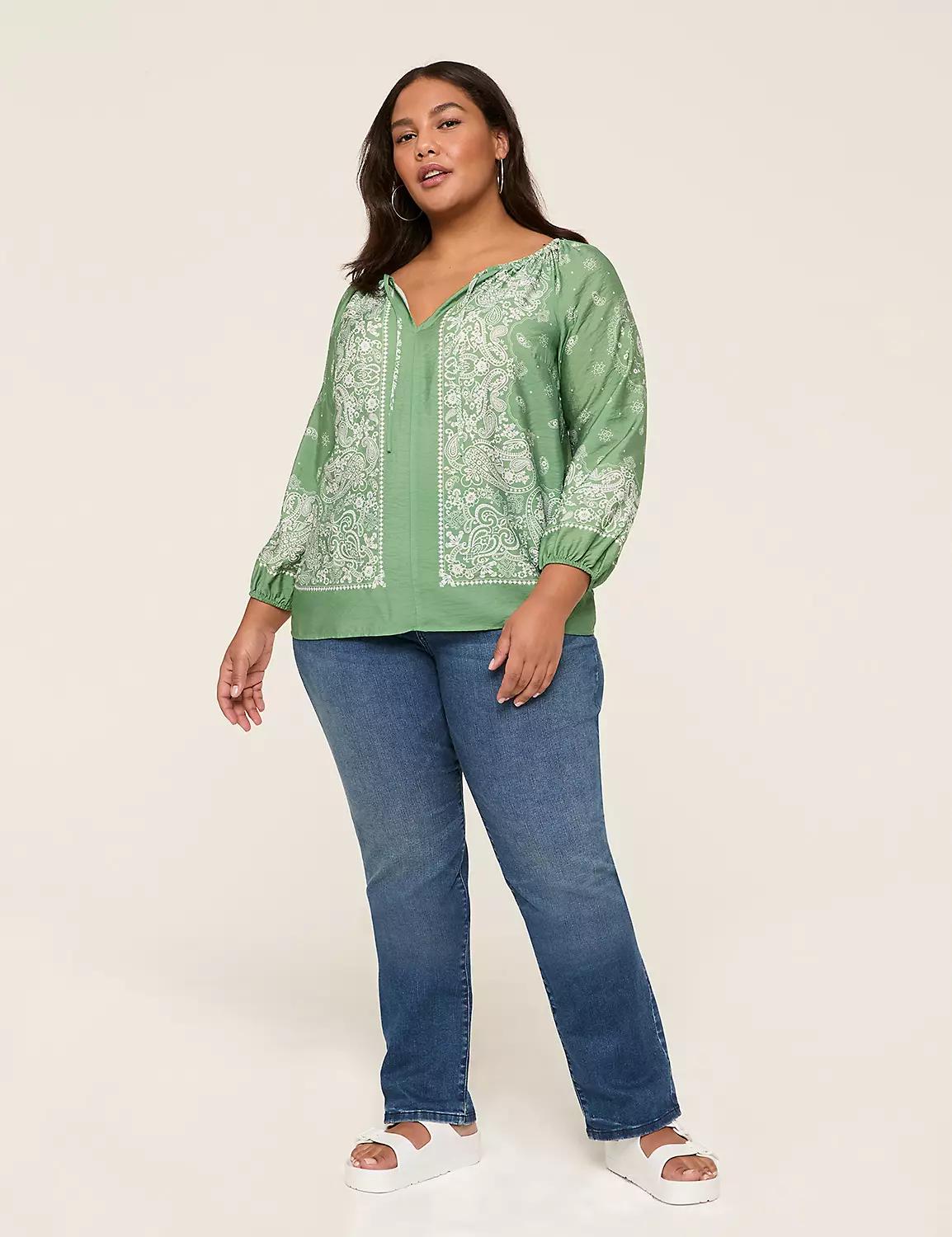 Swing Tie-Neck Blouse Product Image