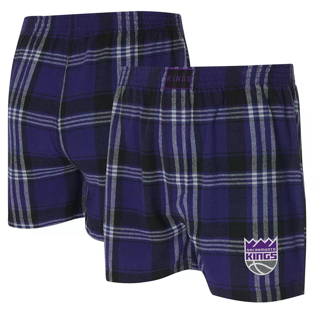 Men's Concepts Sport Purple Sacramento Kings Region Flannel Boxer Short,  Product Image