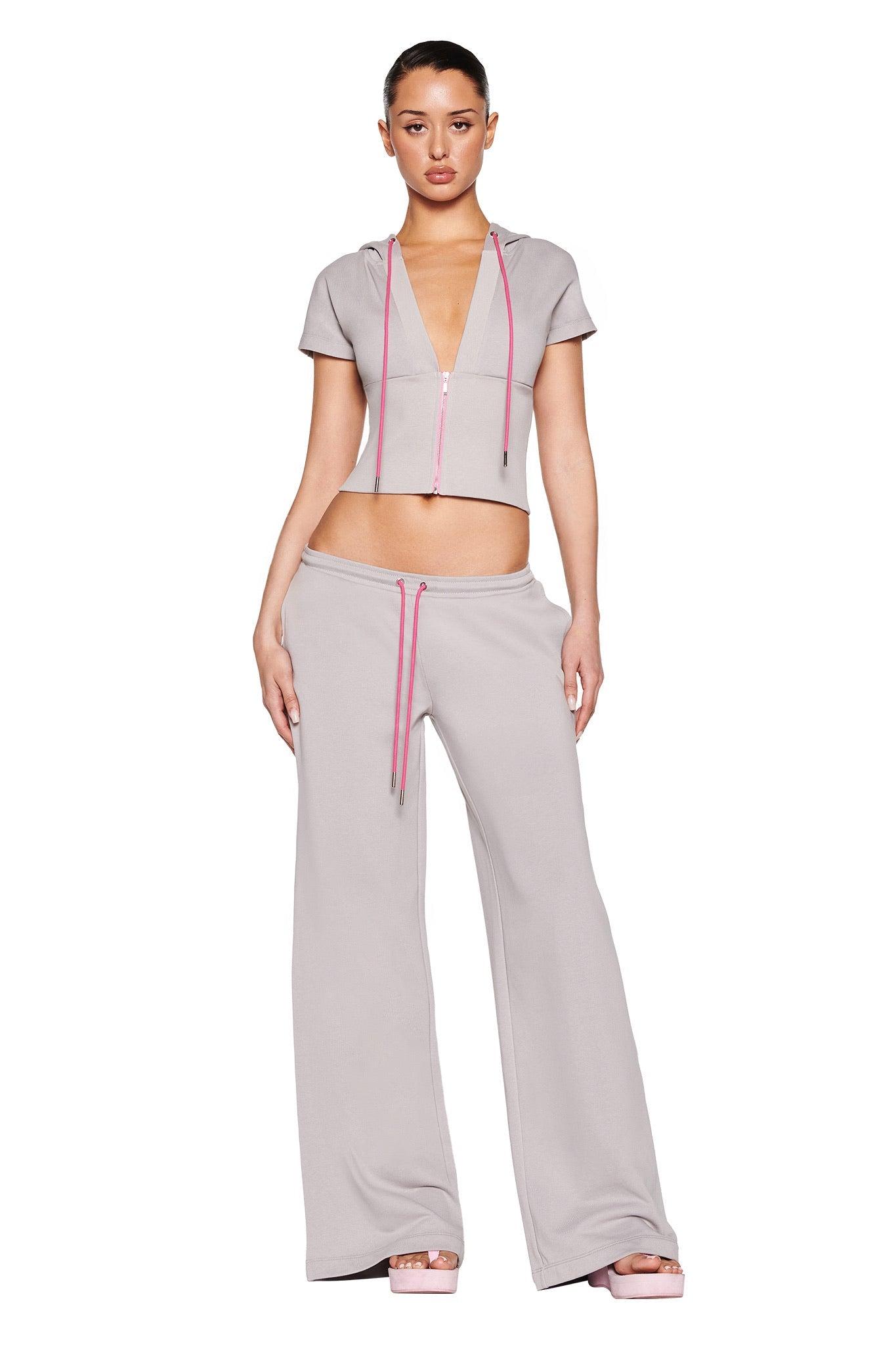 ARLO TRACK PANT - GREY : PINK Product Image