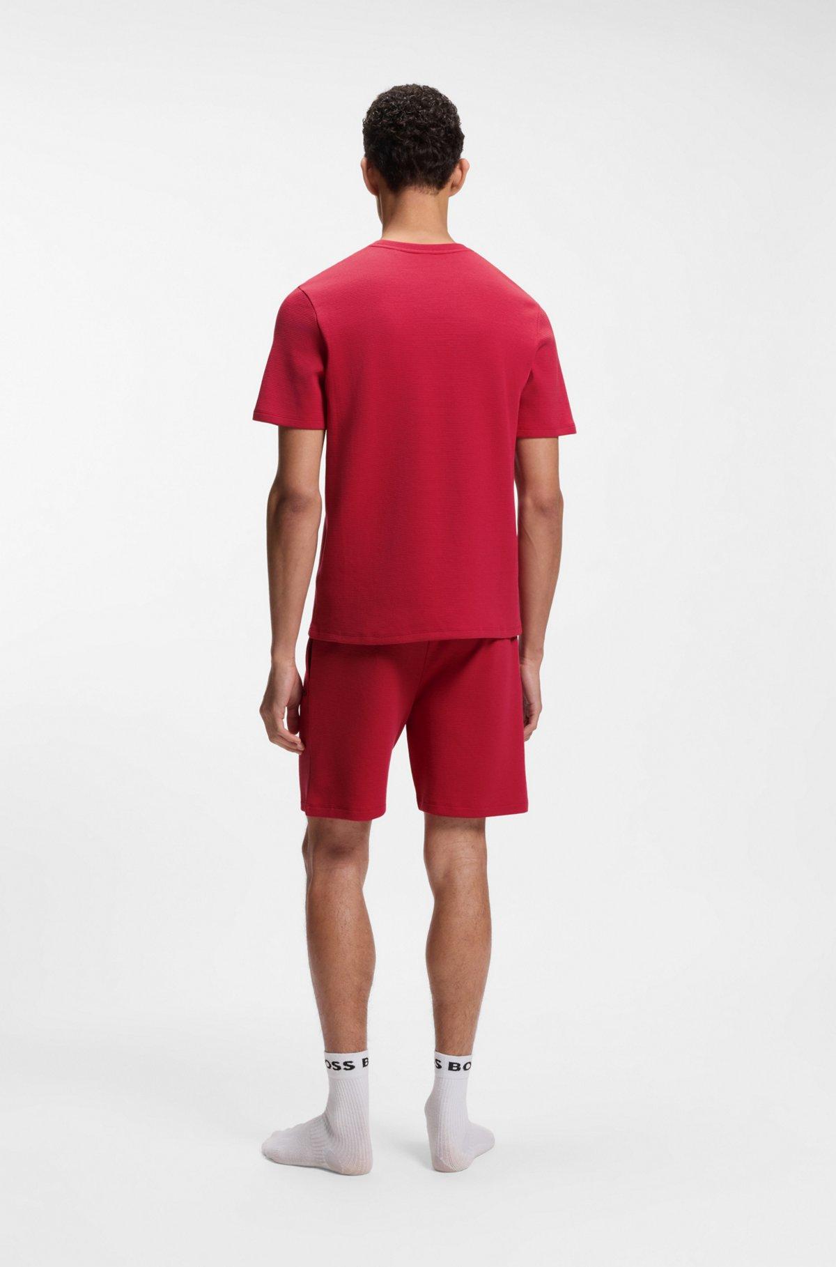 Cotton-blend pajama T-shirt with embroidered logo Product Image