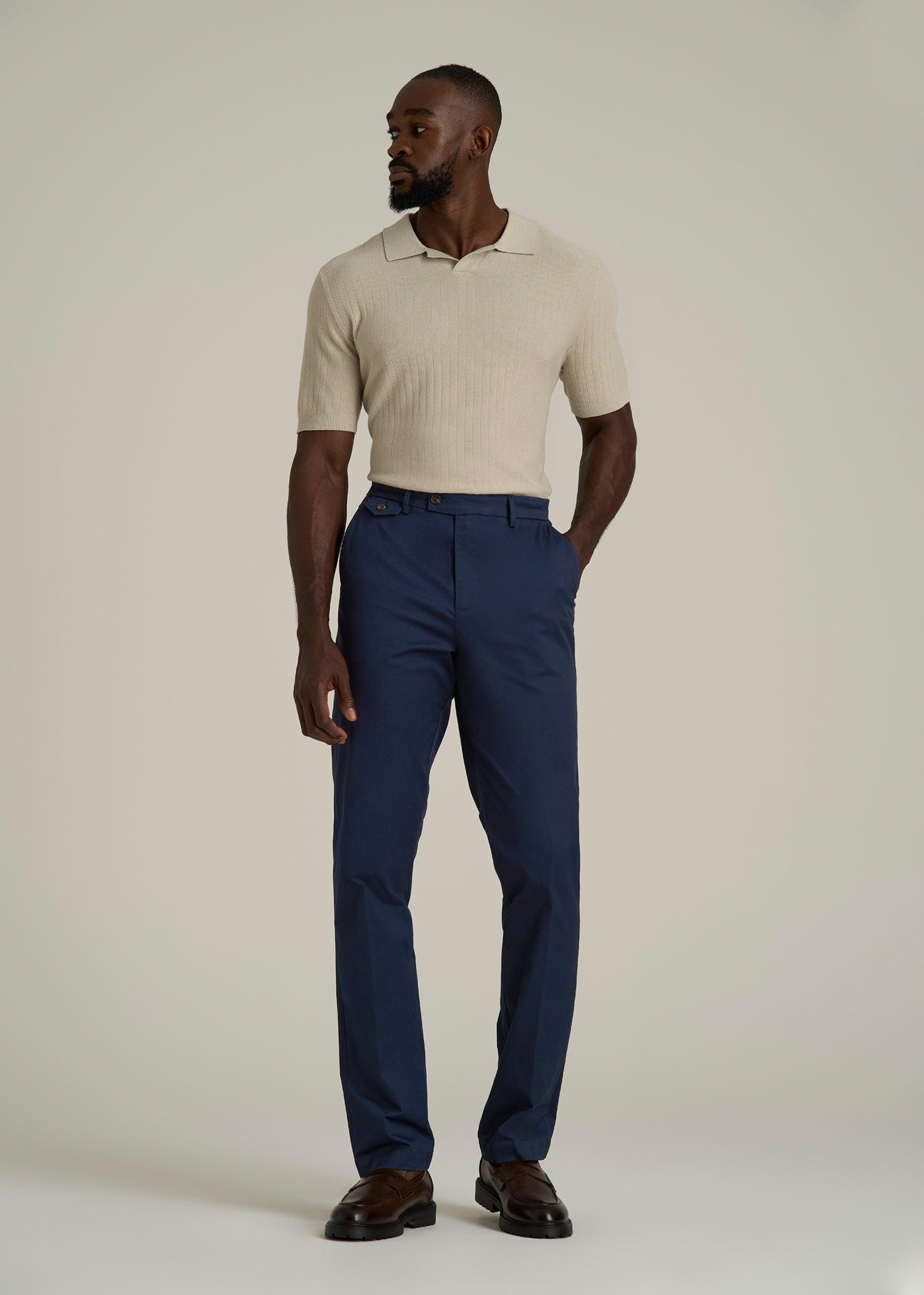 Refined Chinos for Tall Men in Navy Male Product Image