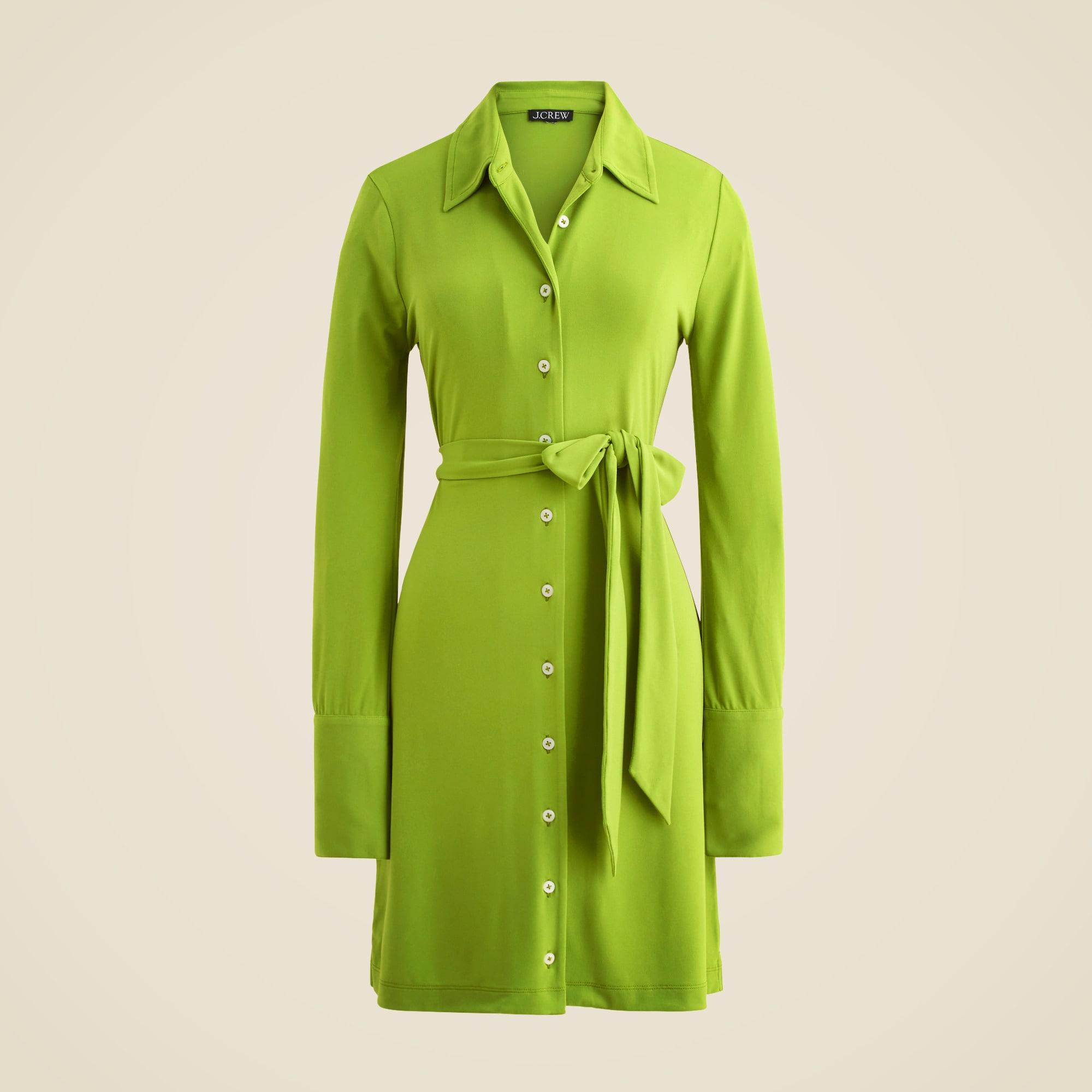 Mini shirtdress in matte jersey Product Image