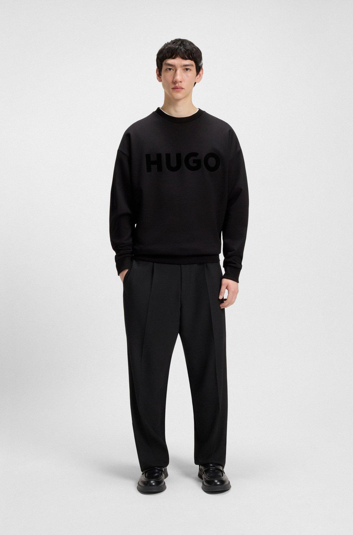 Oversize-fit sweatshirt in cotton terry with logo print Product Image