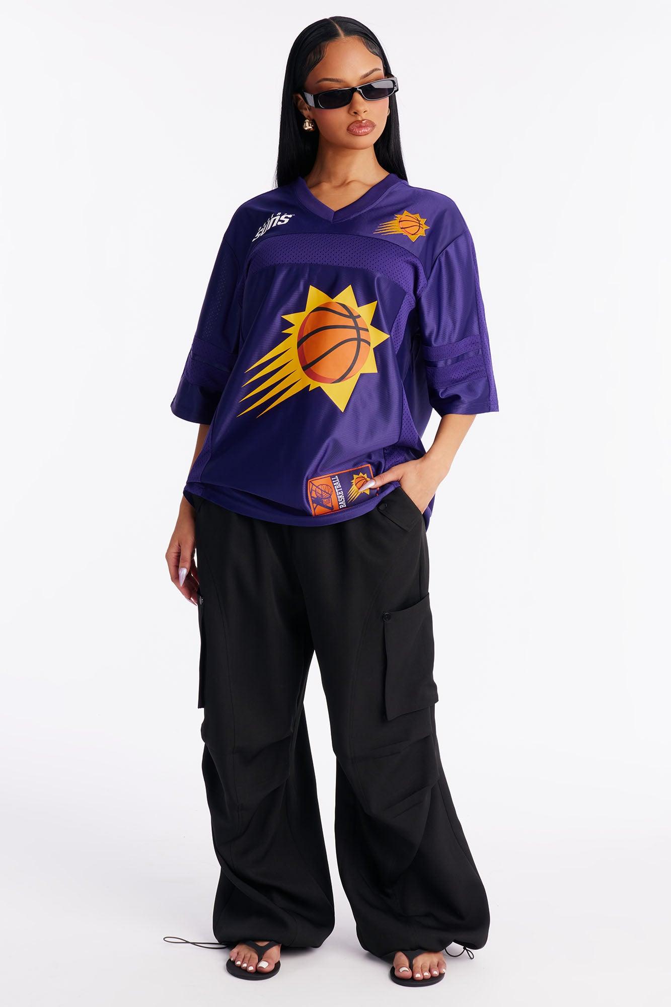 NBA Suns Oversized Mesh Tee - Purple Female Product Image