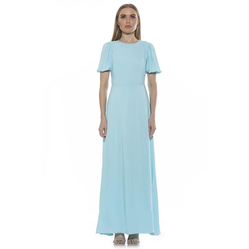 Women's ALEXIA ADMOR Open Back Fit & Flare Maxi Dress,  Product Image