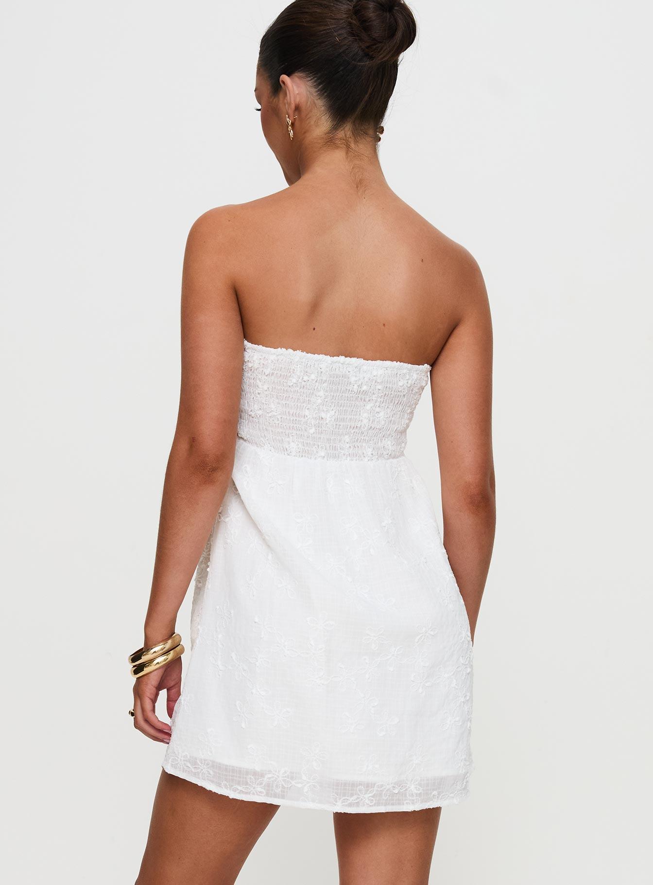 Rosenberg Strapless Mini Dress White Product Image