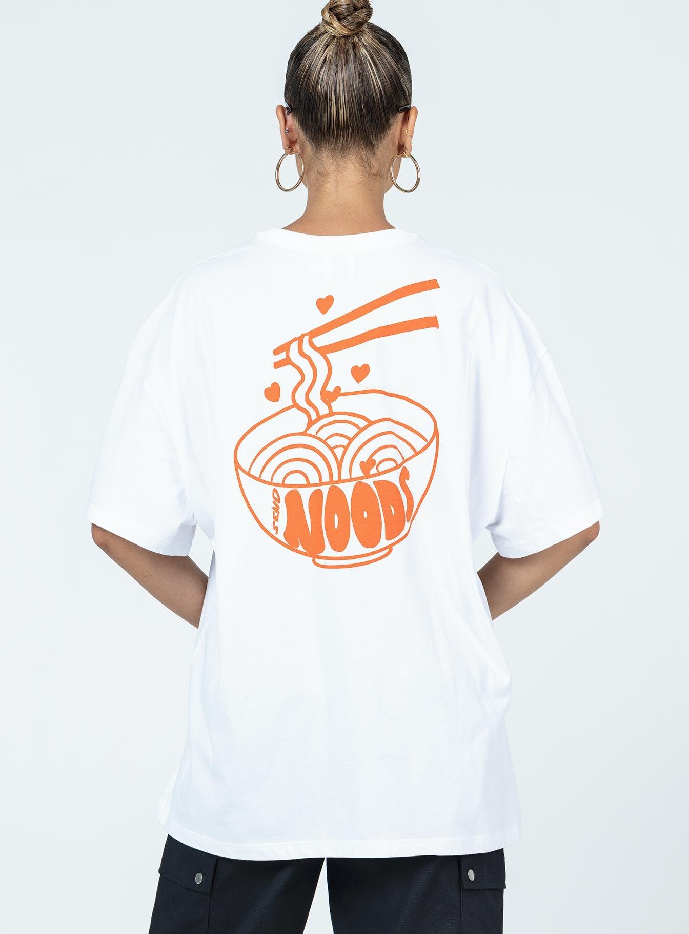 Noods Oversized Tee White Product Image