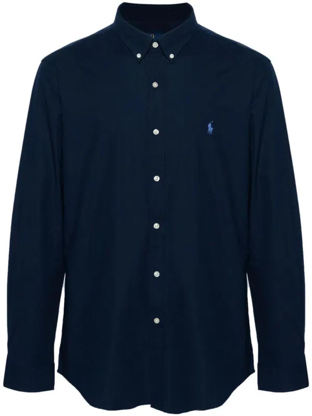 POLO RALPH LAUREN Camicia Bd In Popeline Stretch Slim-fit Shirt In Blue Product Image