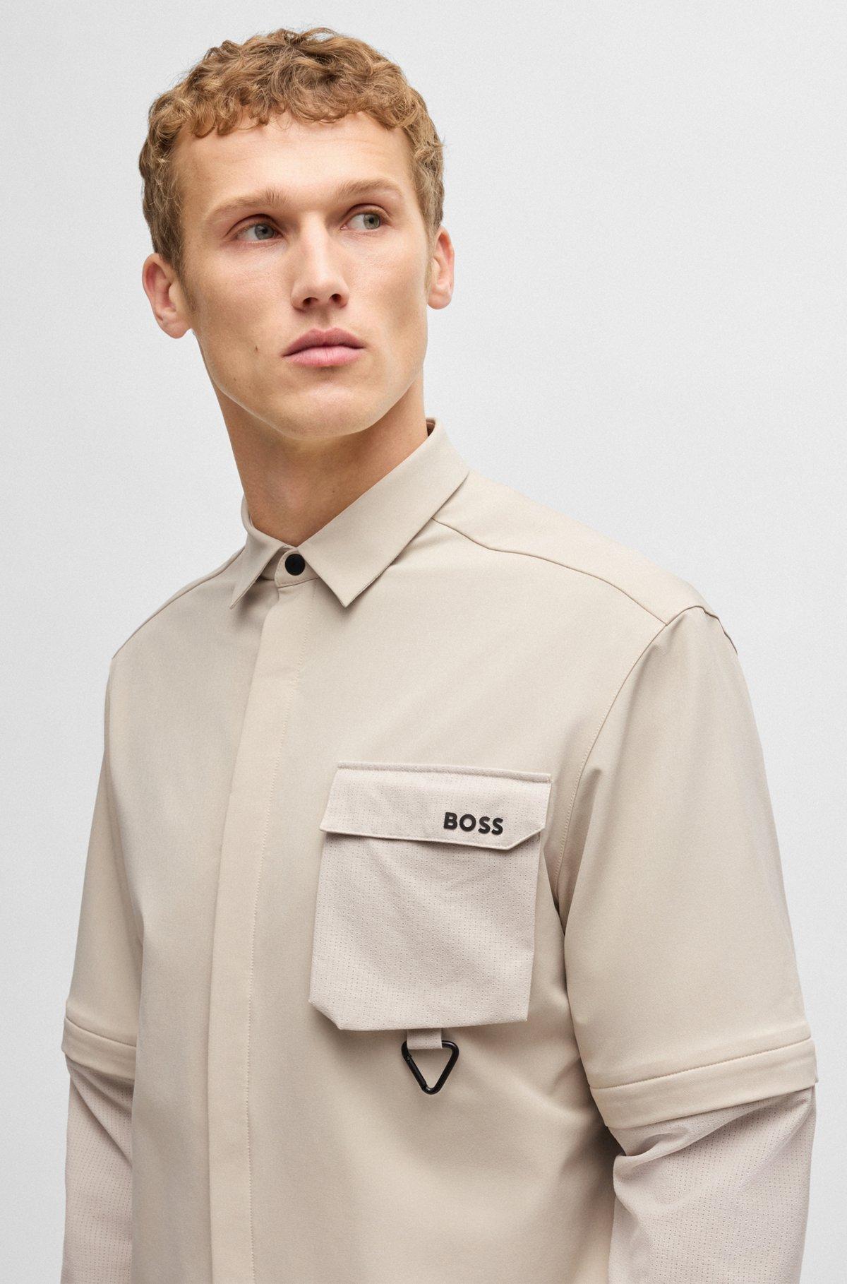 Relaxed-fit shirt with zip-off sleeves Product Image