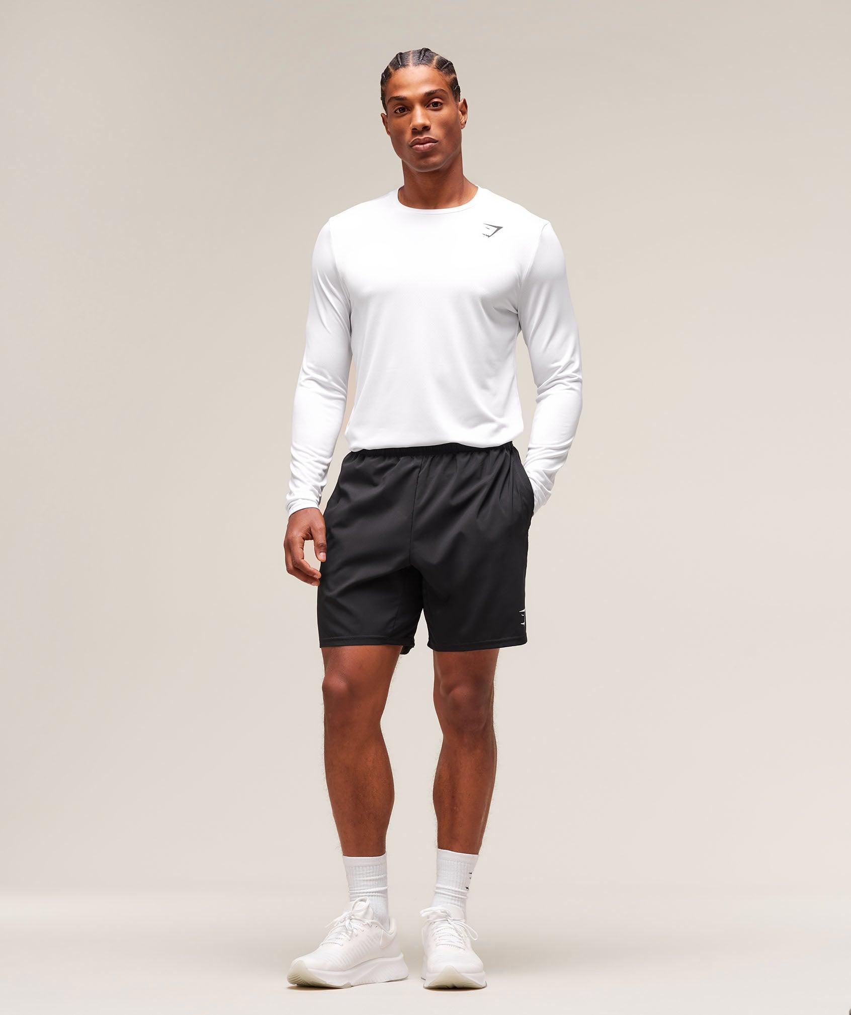 Gymshark Arrival Long Sleeve T-Shirt - White Male Product Image