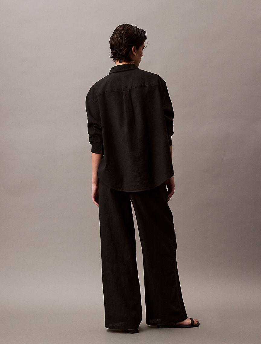 Linen Cotton Pull-On Pants Product Image