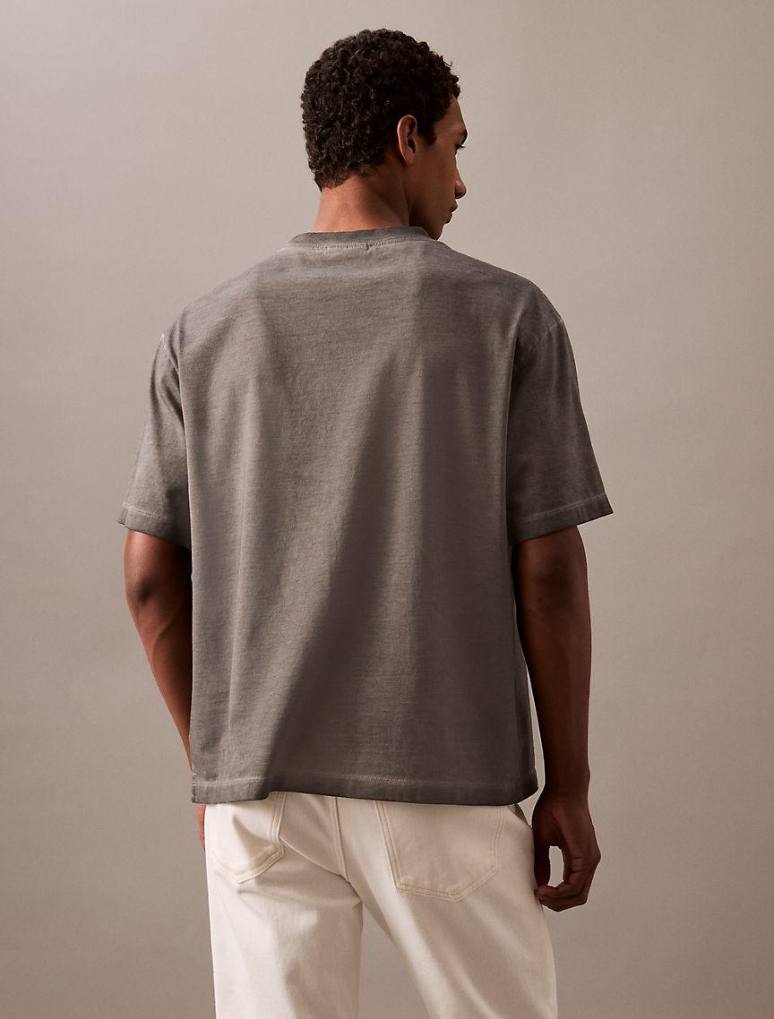 Faded Dye Logo Graphic Classic Crewneck T-Shirt Product Image