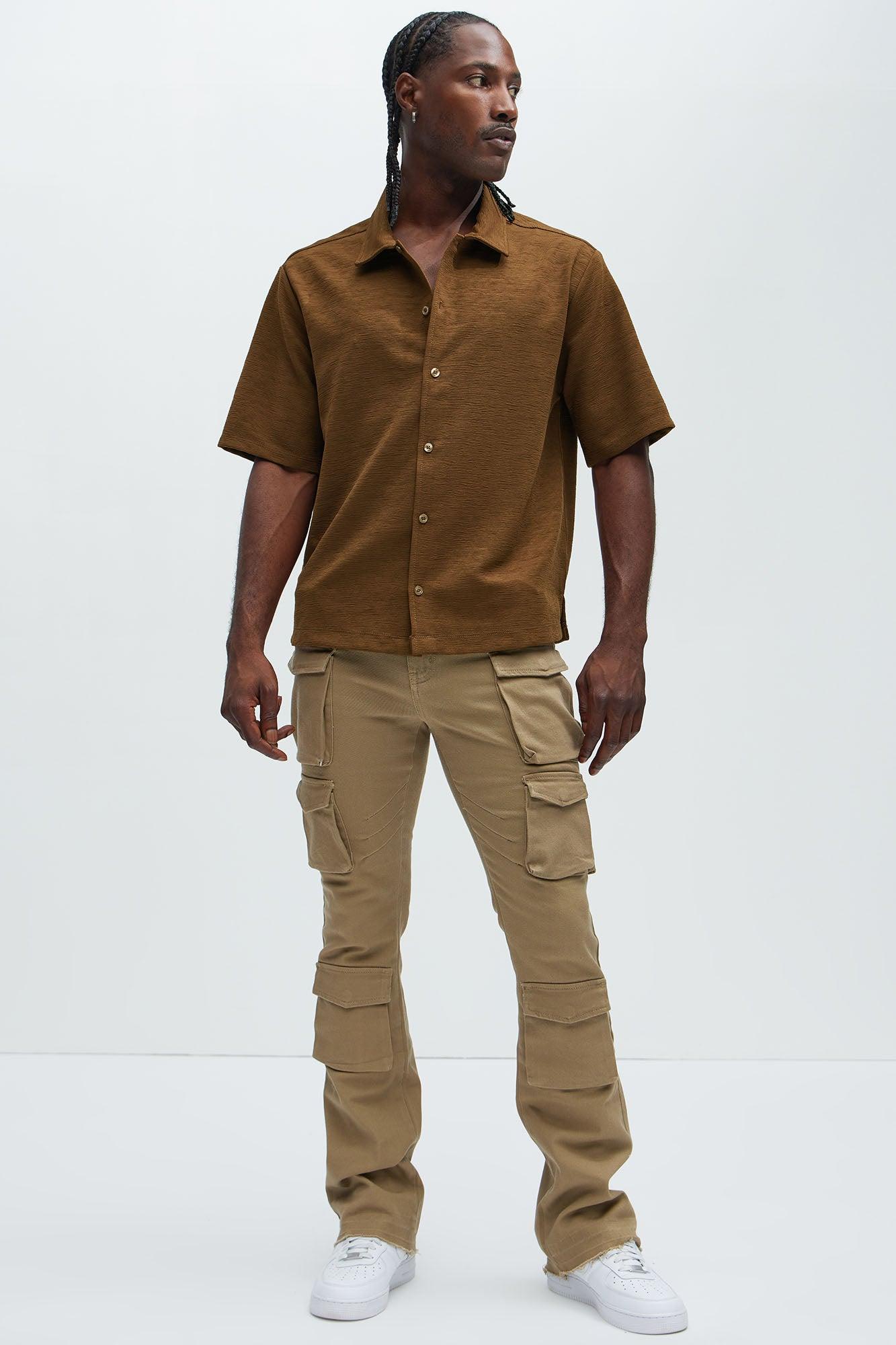 Blaze Textured Shirt - Brown Product Image