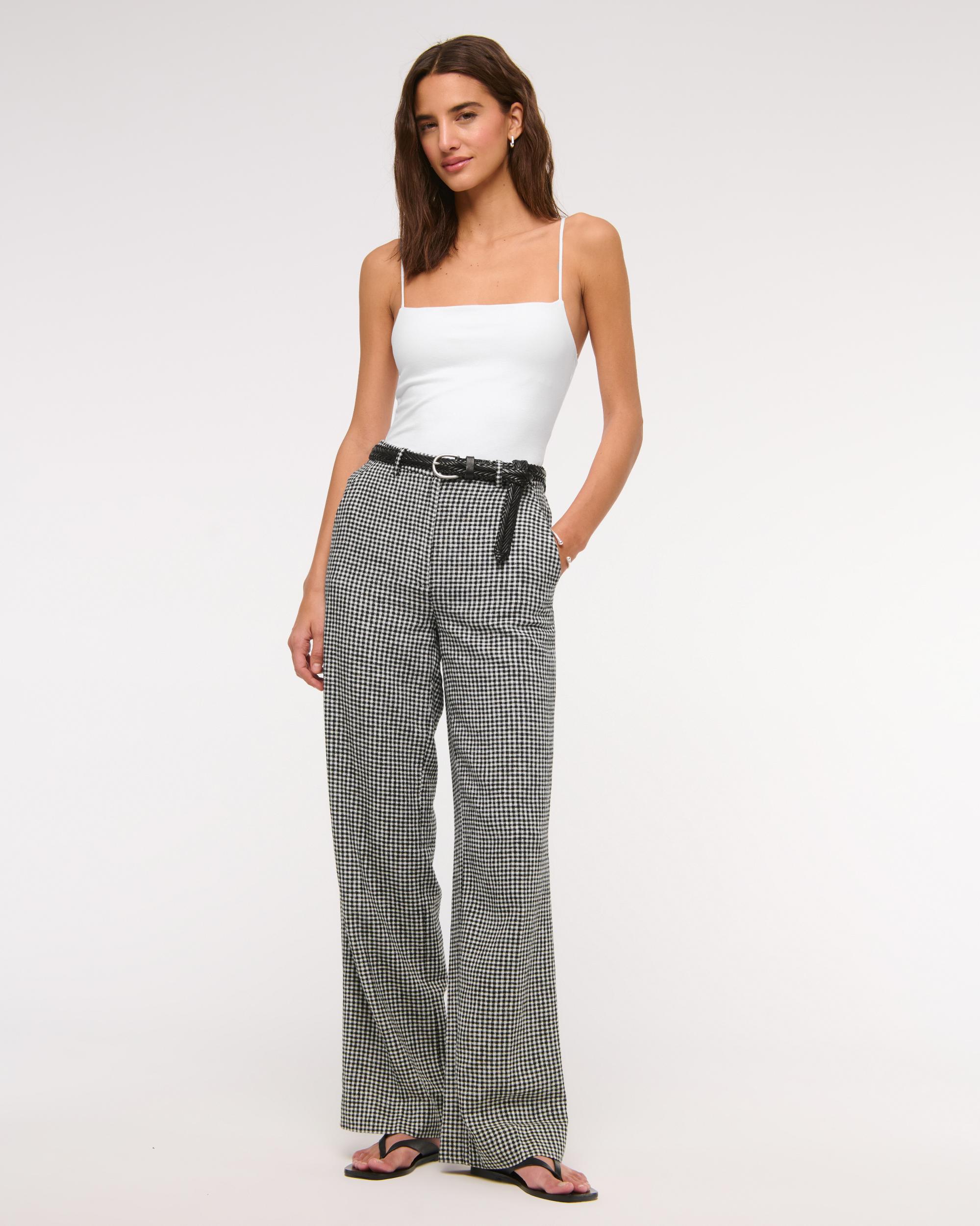 Tailored Linen-Blend Wide Leg Pant Product Image