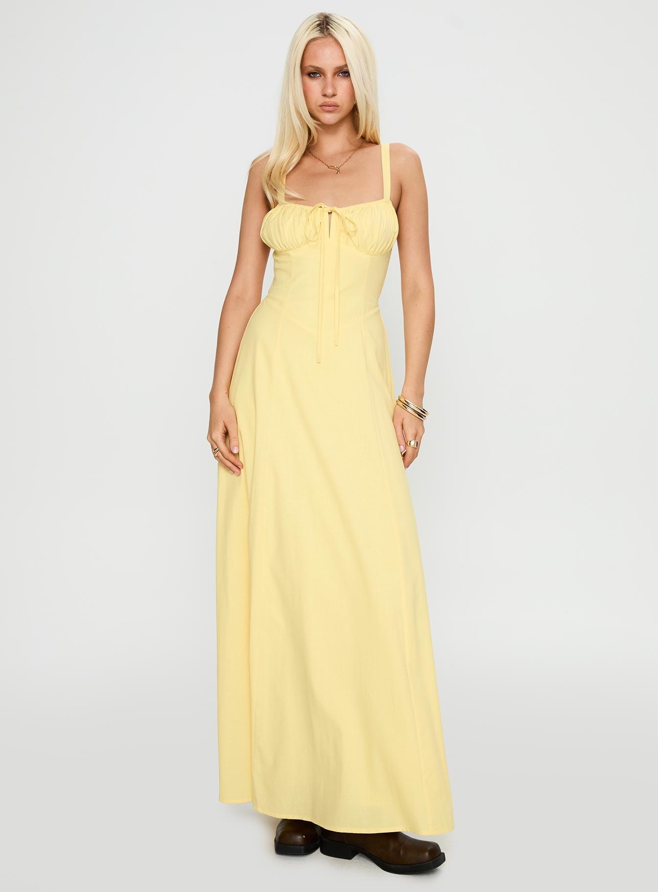 Leticia Maxi Dress Lemon Product Image