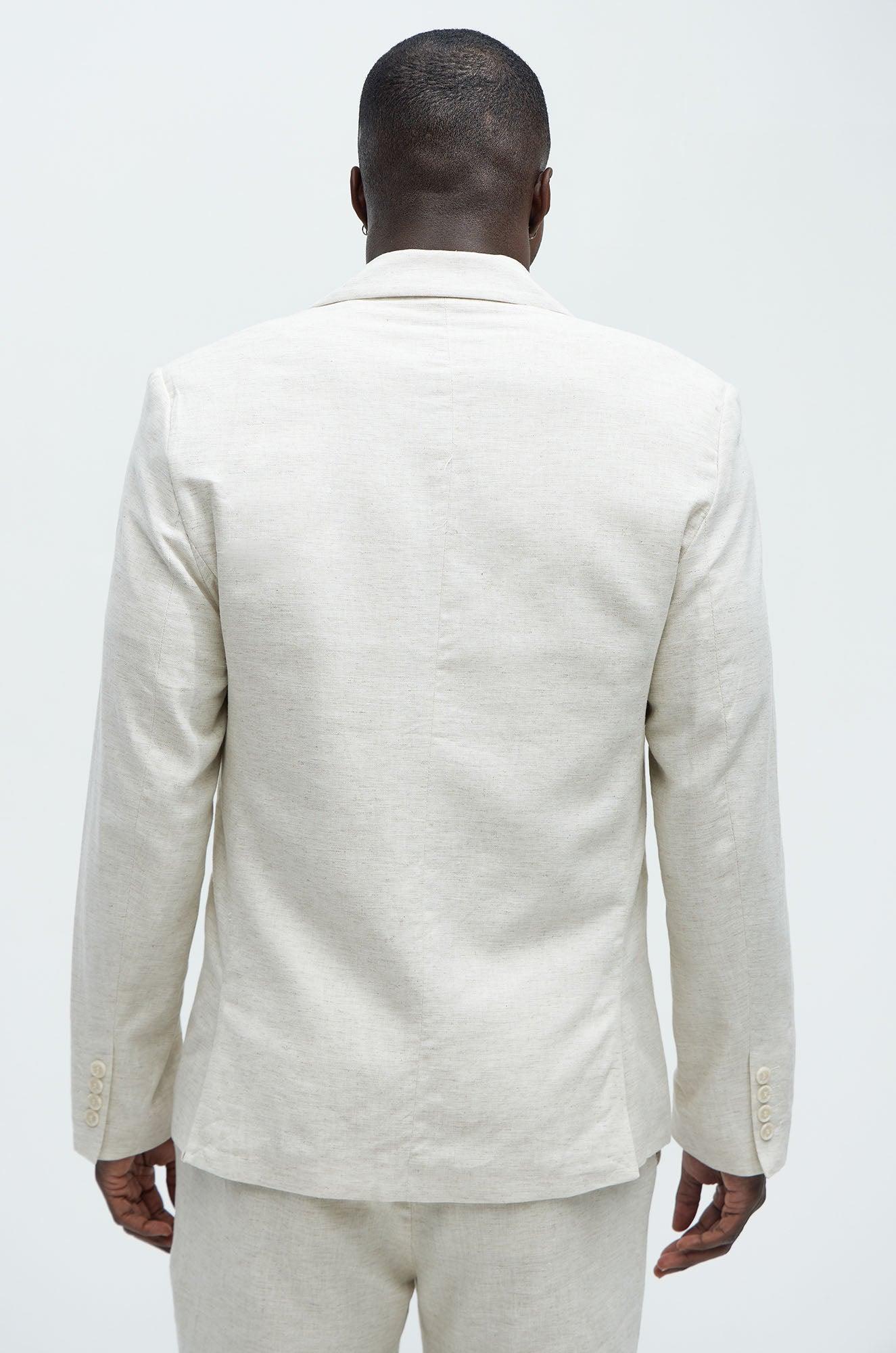 Bahamas Linen Suit Jacket - Oatmeal Product Image