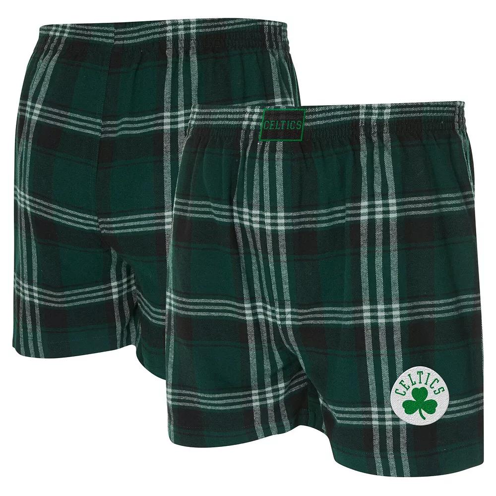 Men's Concepts Sport Kelly Green Boston Celtics Region Flannel Boxer Short, Size: XL Product Image
