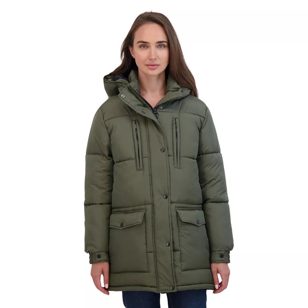 Juniors' Sebby Hooded Parka Puffer Coat, Women's,  Product Image