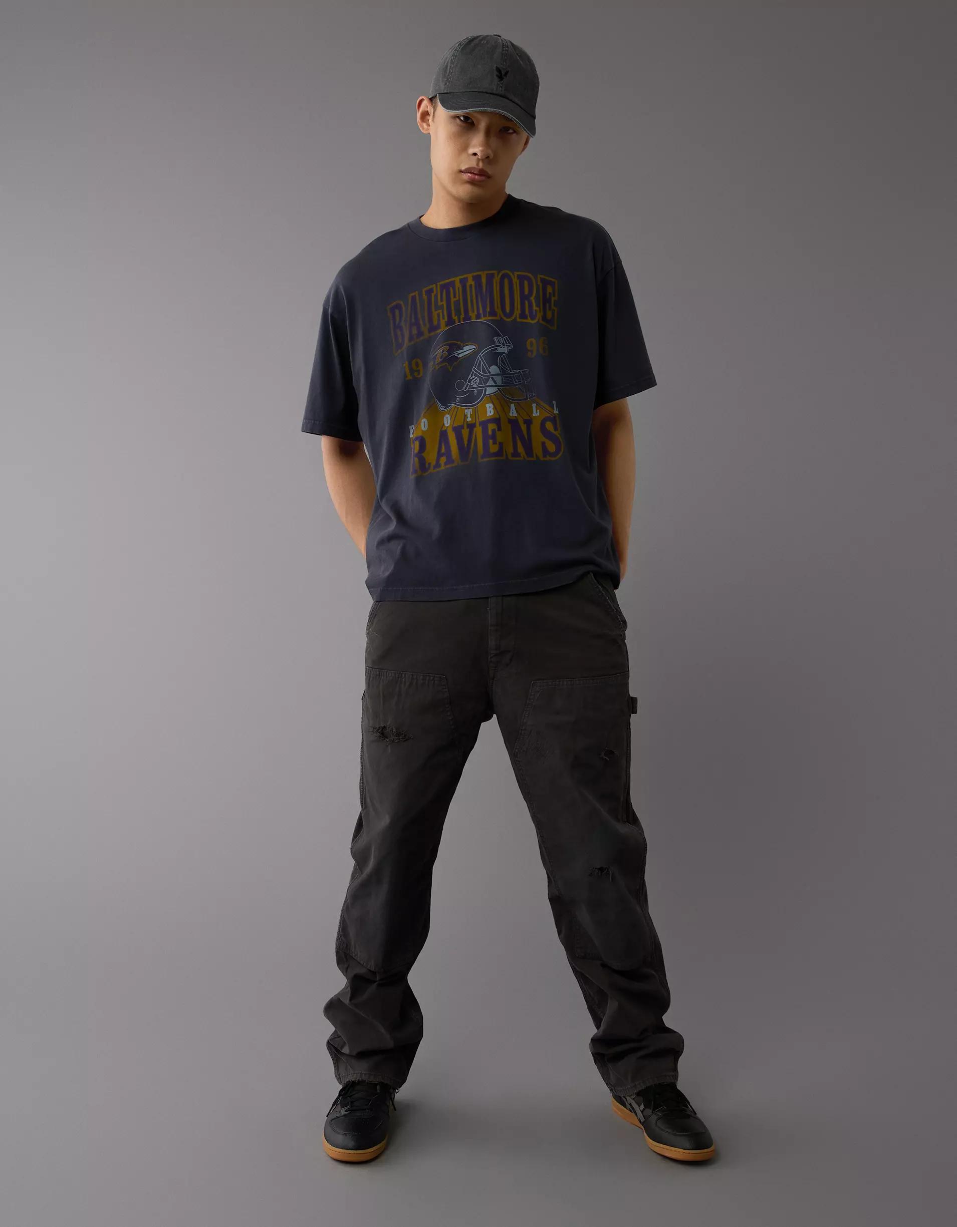 AE Boxy NFL Baltimore Ravens Graphic T-Shirt Product Image