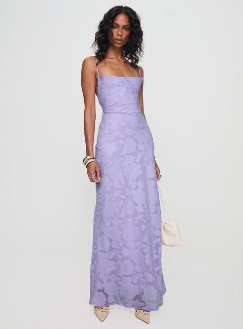 Celena Maxi Dress Lilac Burnout Product Image