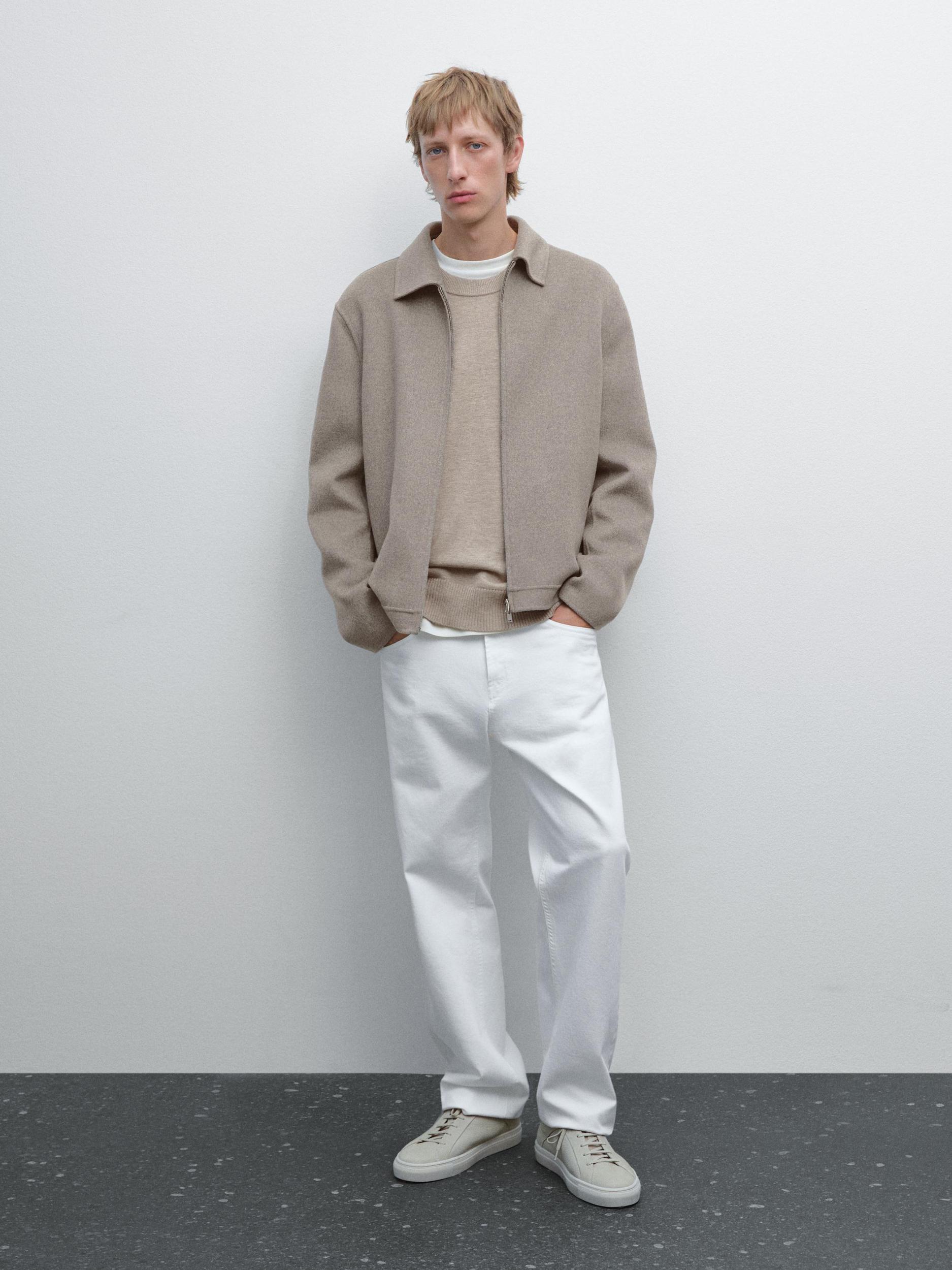 Double zip wool jacket Product Image