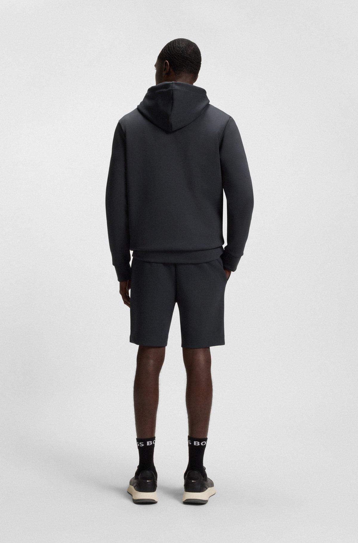 BOSS - Hoodie with stripe details - Dark Blue Product Image