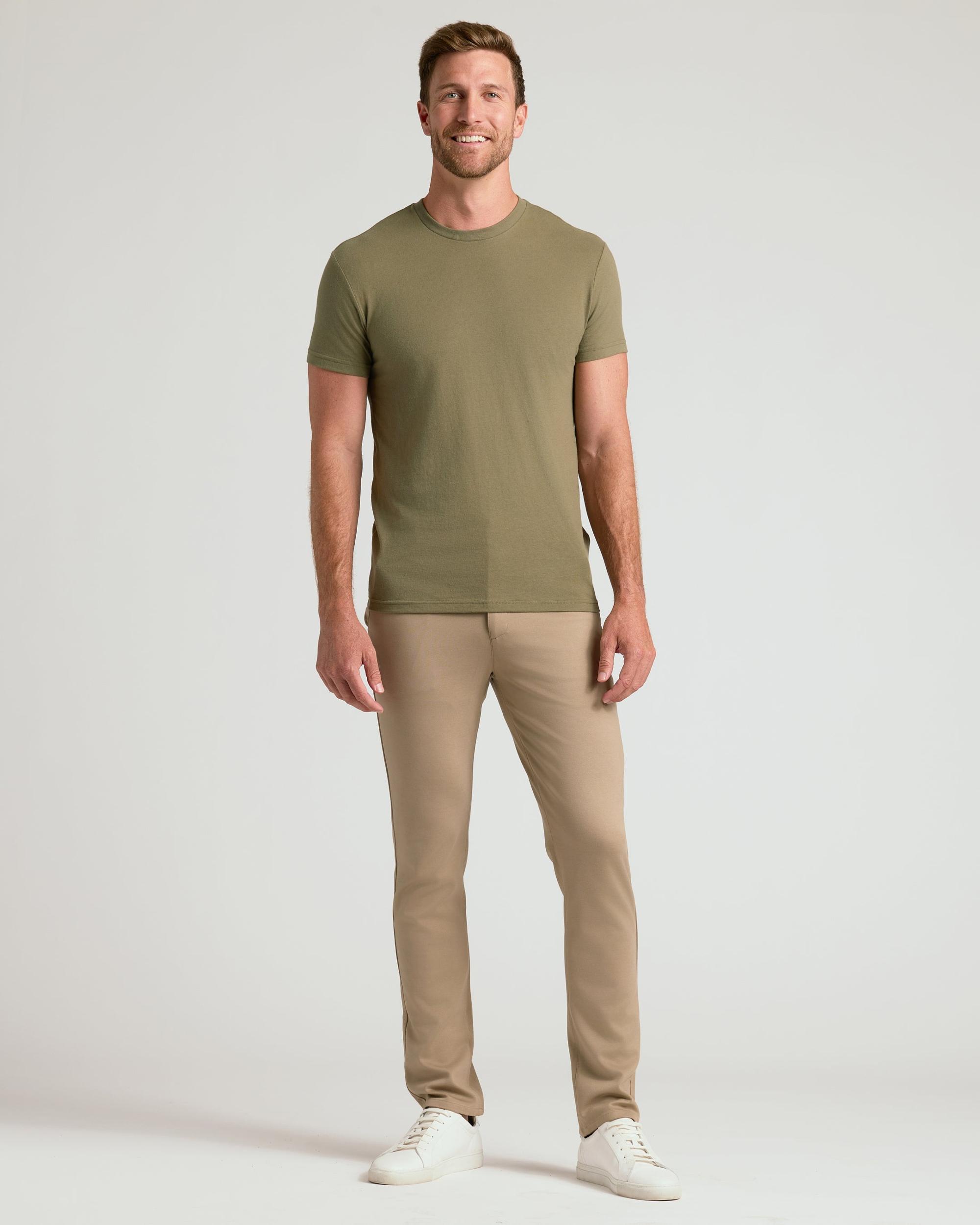 Khaki Slim Comfort Knit Chino Pant Product Image