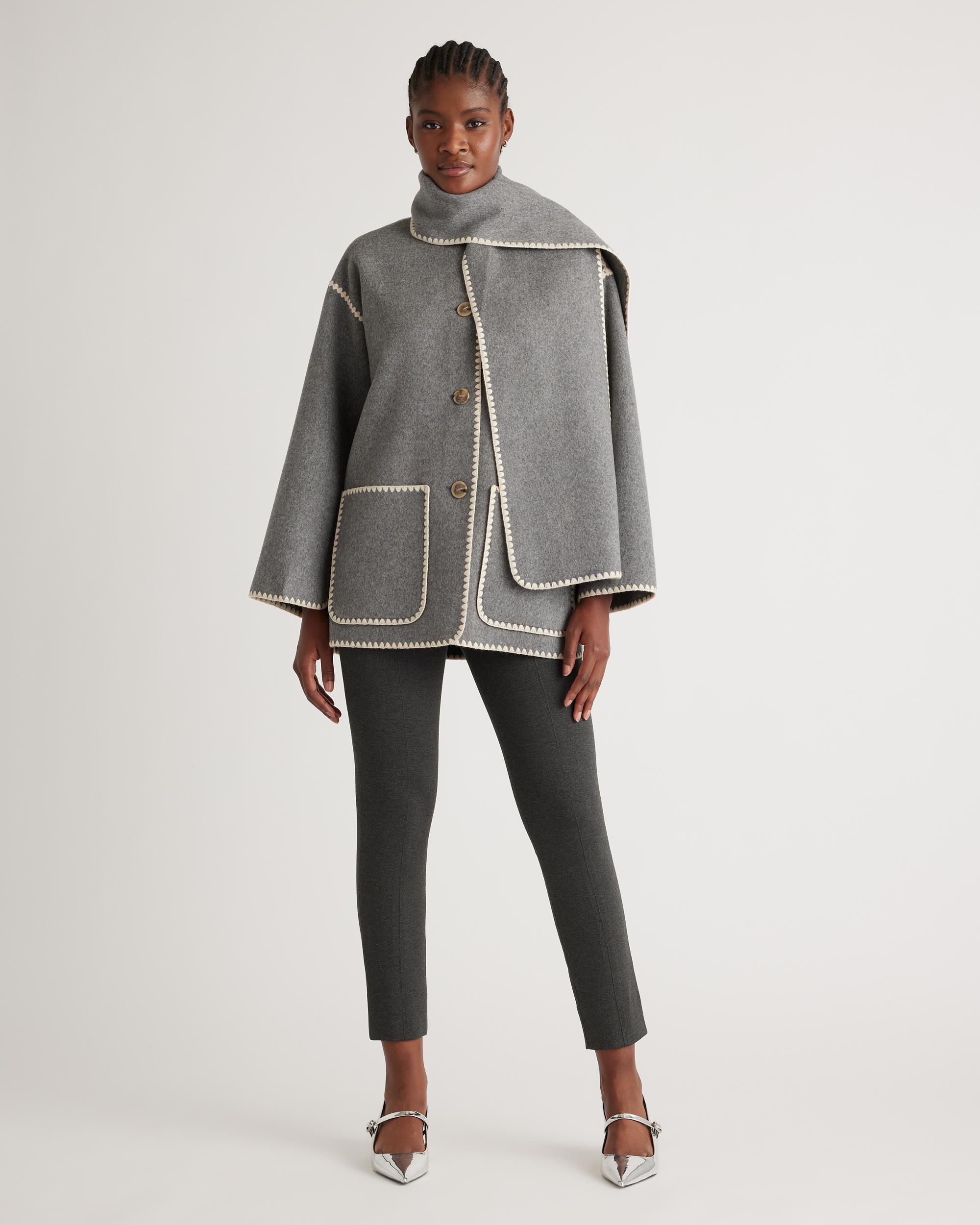 Quince | Women's Double-Faced Merino Wool Scarf Coat Product Image