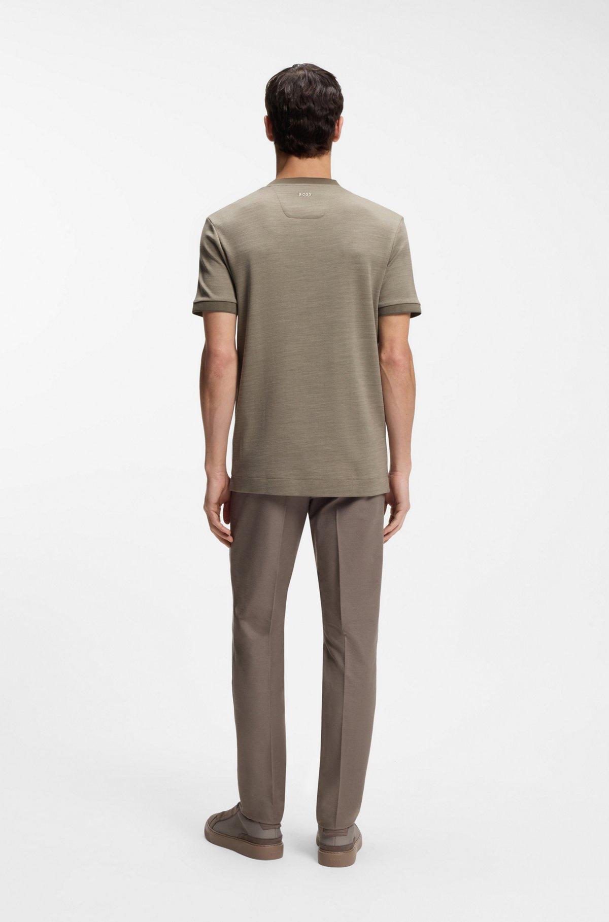BOSS x ASTON MARTIN T-shirt in wool-cotton jacquard Product Image