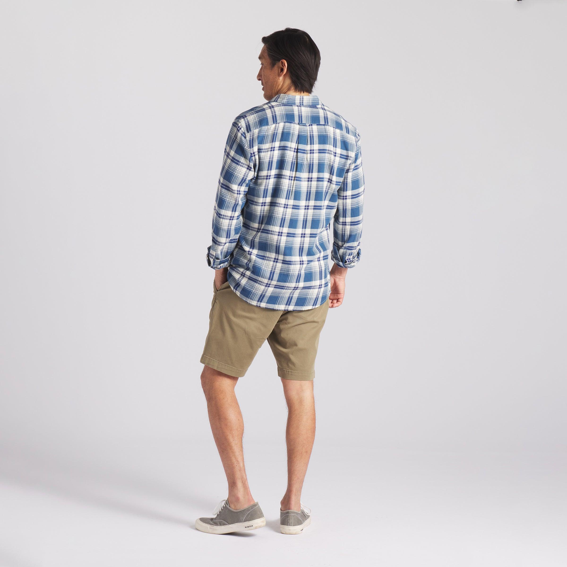 Rugged Twill Shirt - Navy Cream Plaid (Final Sale)* Product Image