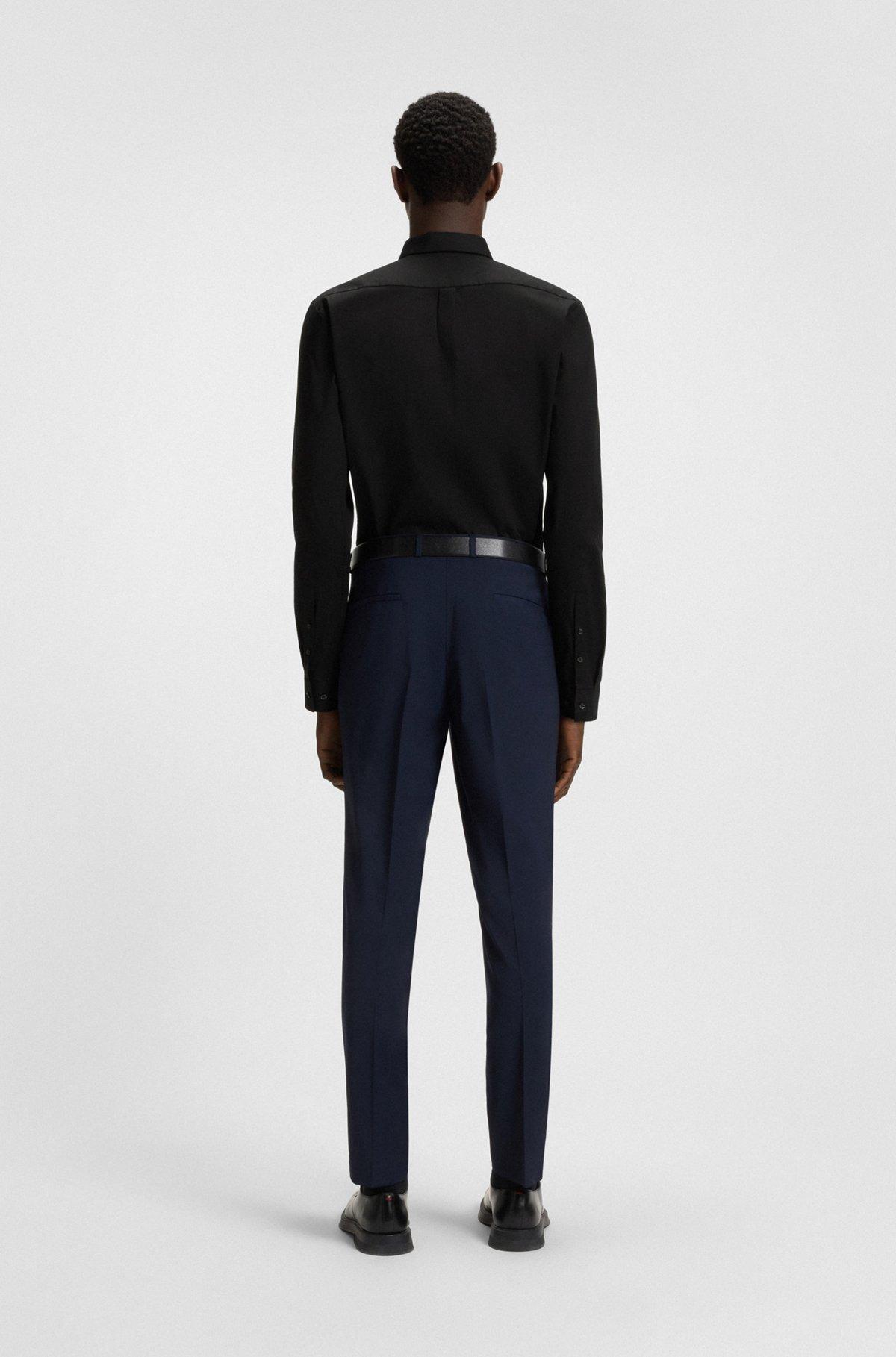 Extra-slim-fit shirt in stretch-cotton canvas Product Image