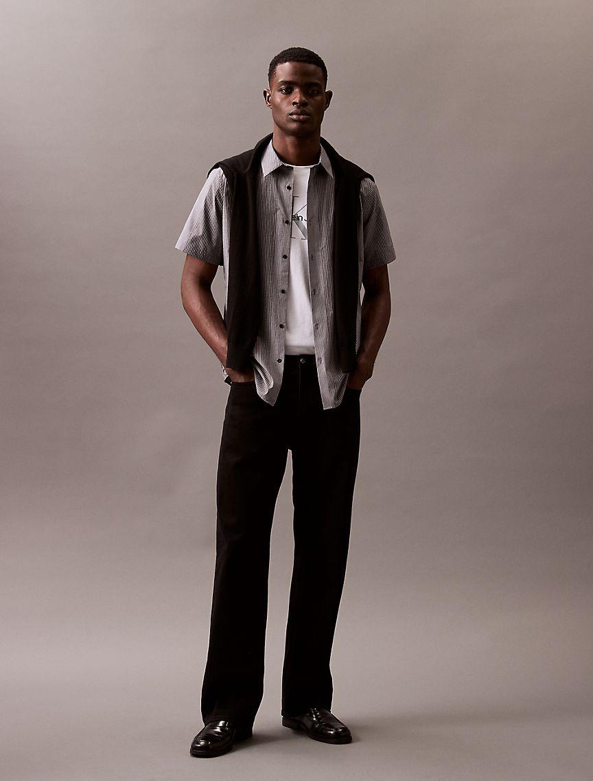 Stripe Slim Button-Down Shirt Product Image