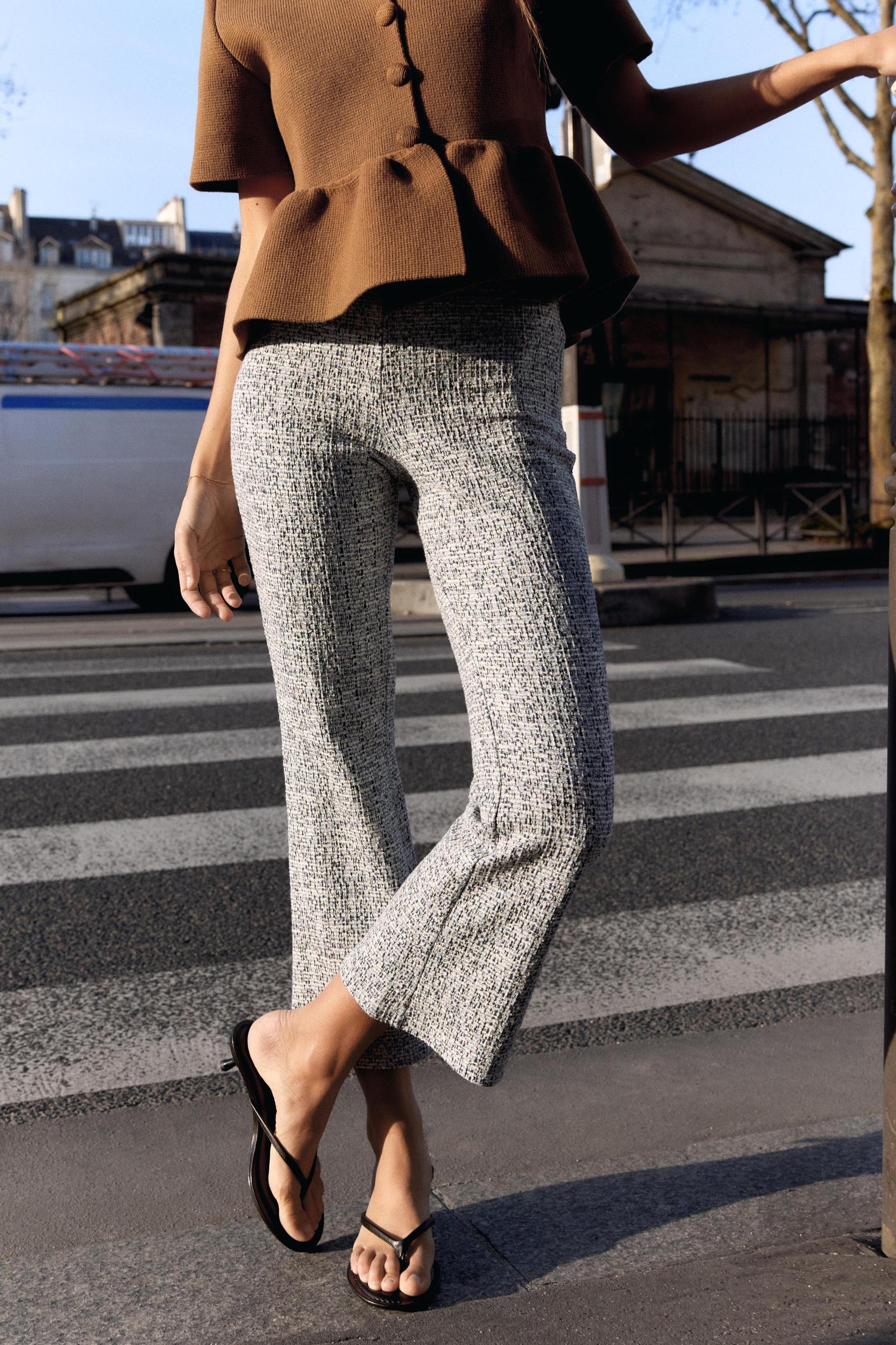 STRUCTURED FLARED PANTS Product Image