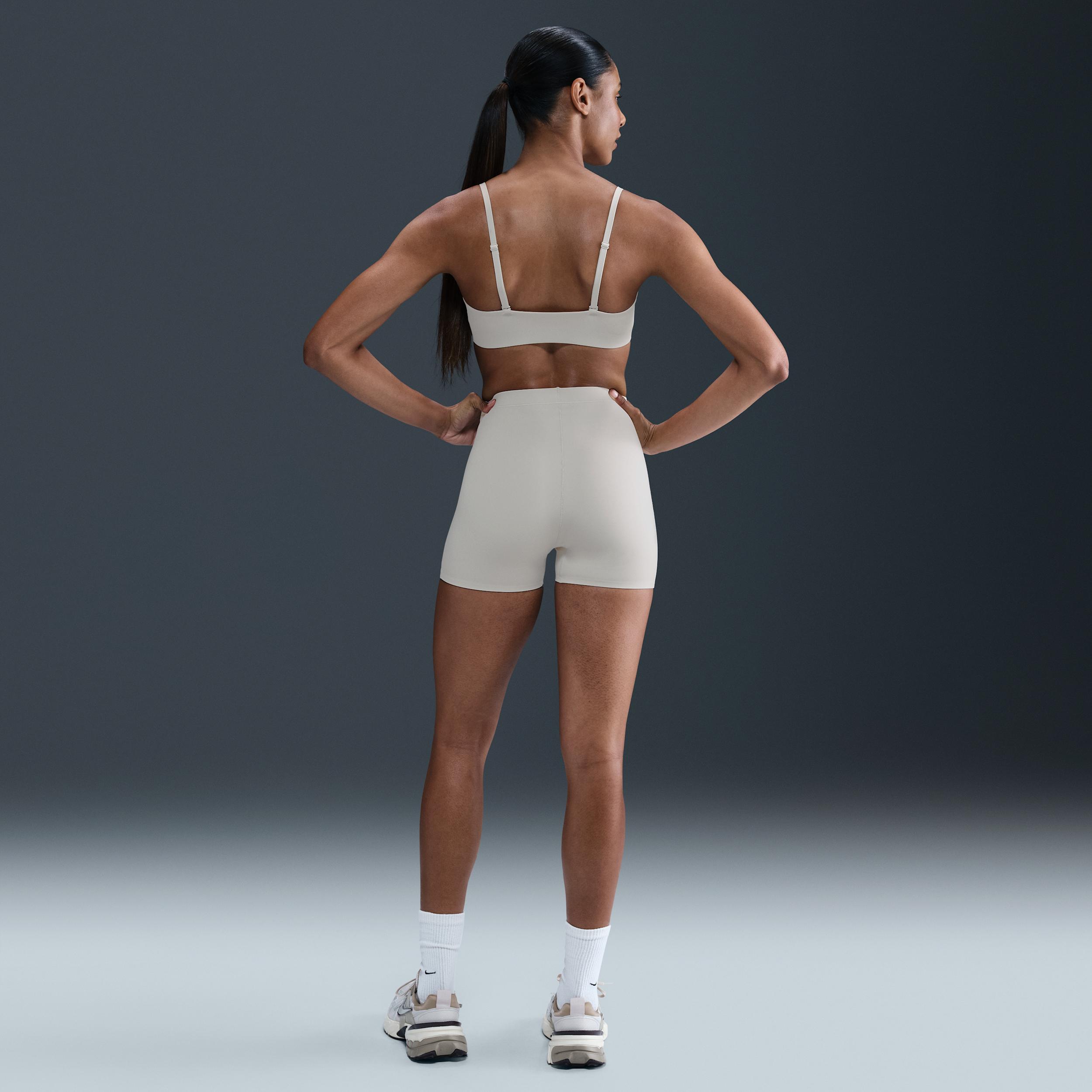 Nike Womens Form Light-Support Non-Padded Triangle Sports Bra | HQ7003-104 Product Image