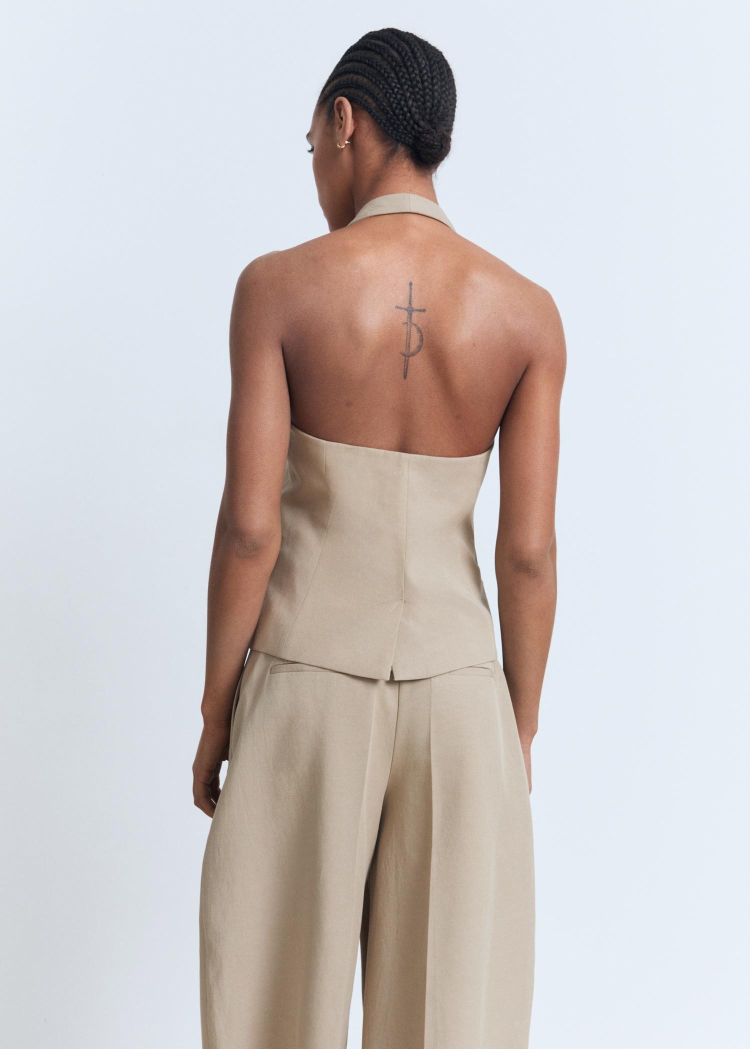 Linen-blend suit vest - Women | MANGO USA Product Image