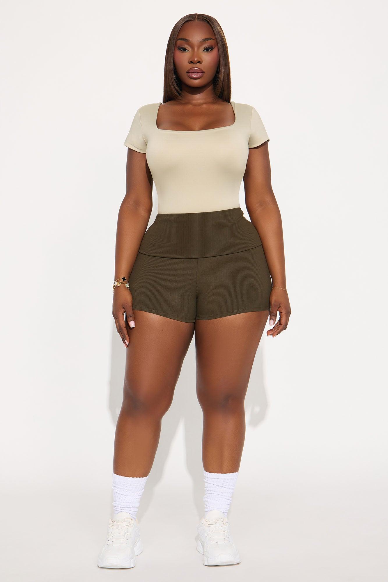 Contour Double Lined Square Neck Bodysuit - Stone Female Product Image