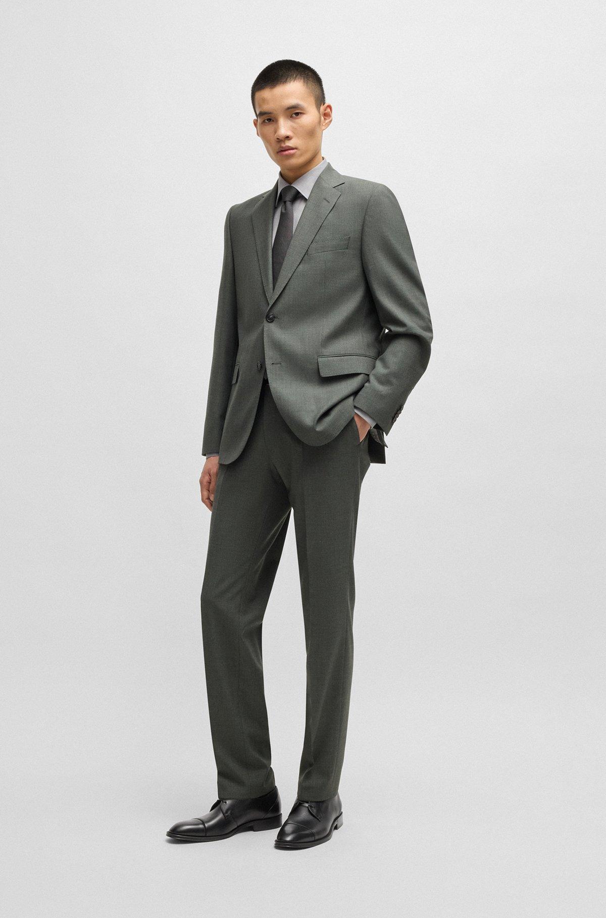 BOSS - Cap-toe Derby shoes in leather - Black Product Image