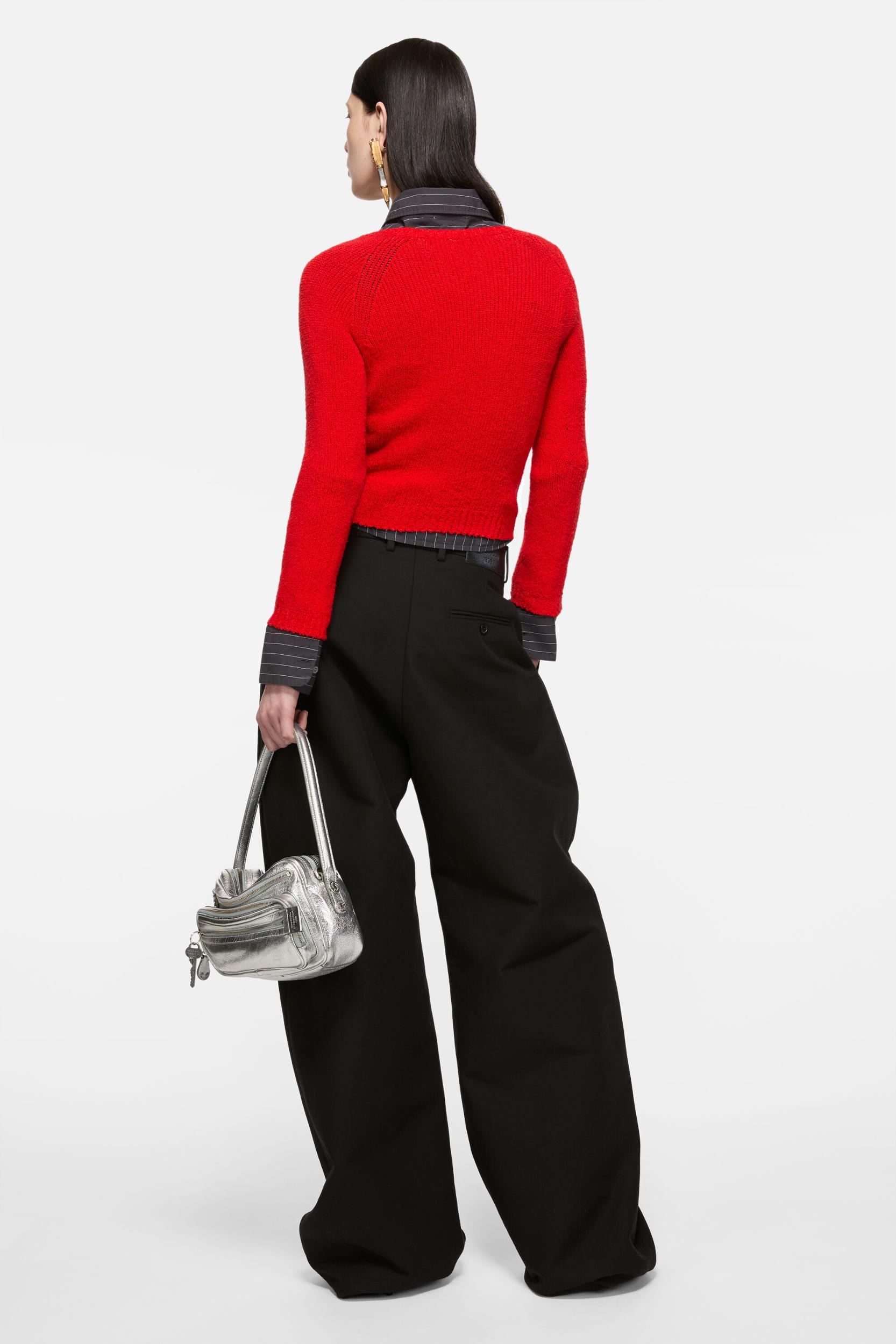 Cropped crewneck sweater Product Image