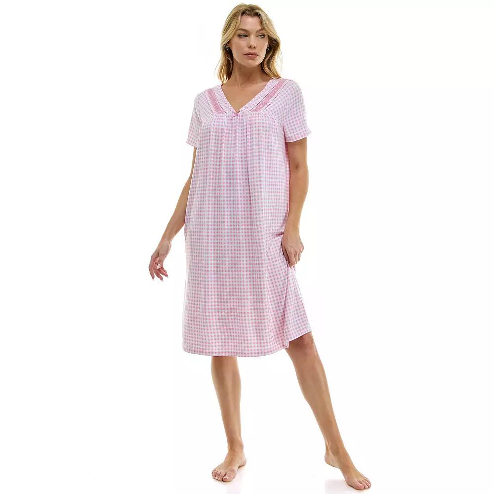 Women's Croft & Barrow® Wonderluxe Sleep Shirt, Size: Small, French Plaid Product Image