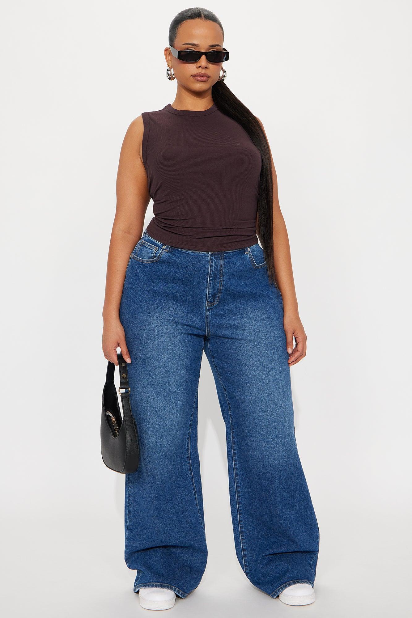 Lily Ribbed Tank - Brown Female Product Image