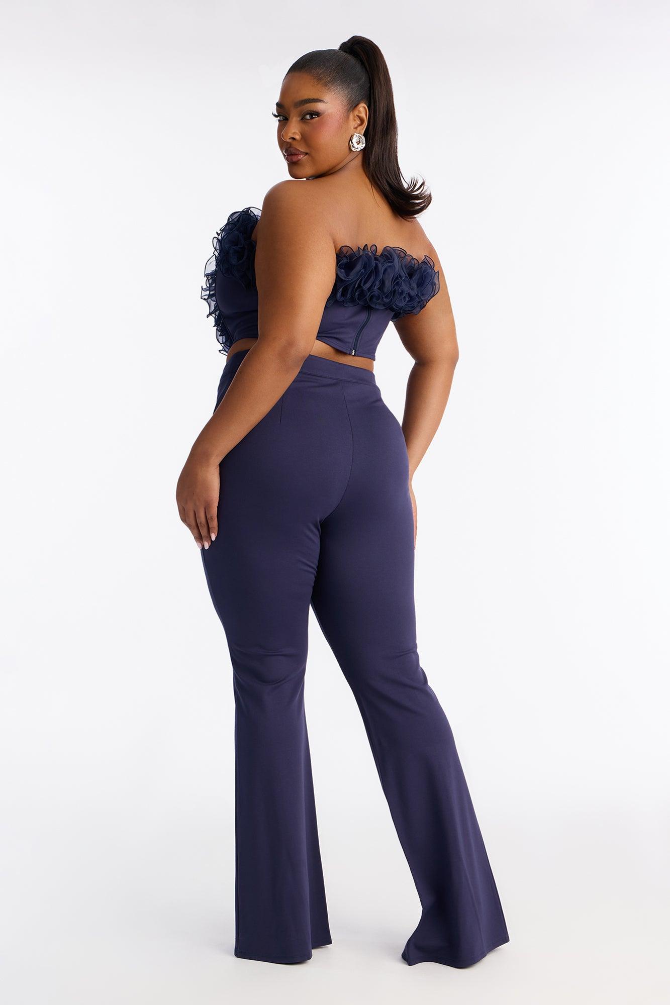 Ruby Rose Corset Pant Set - Navy Female Product Image