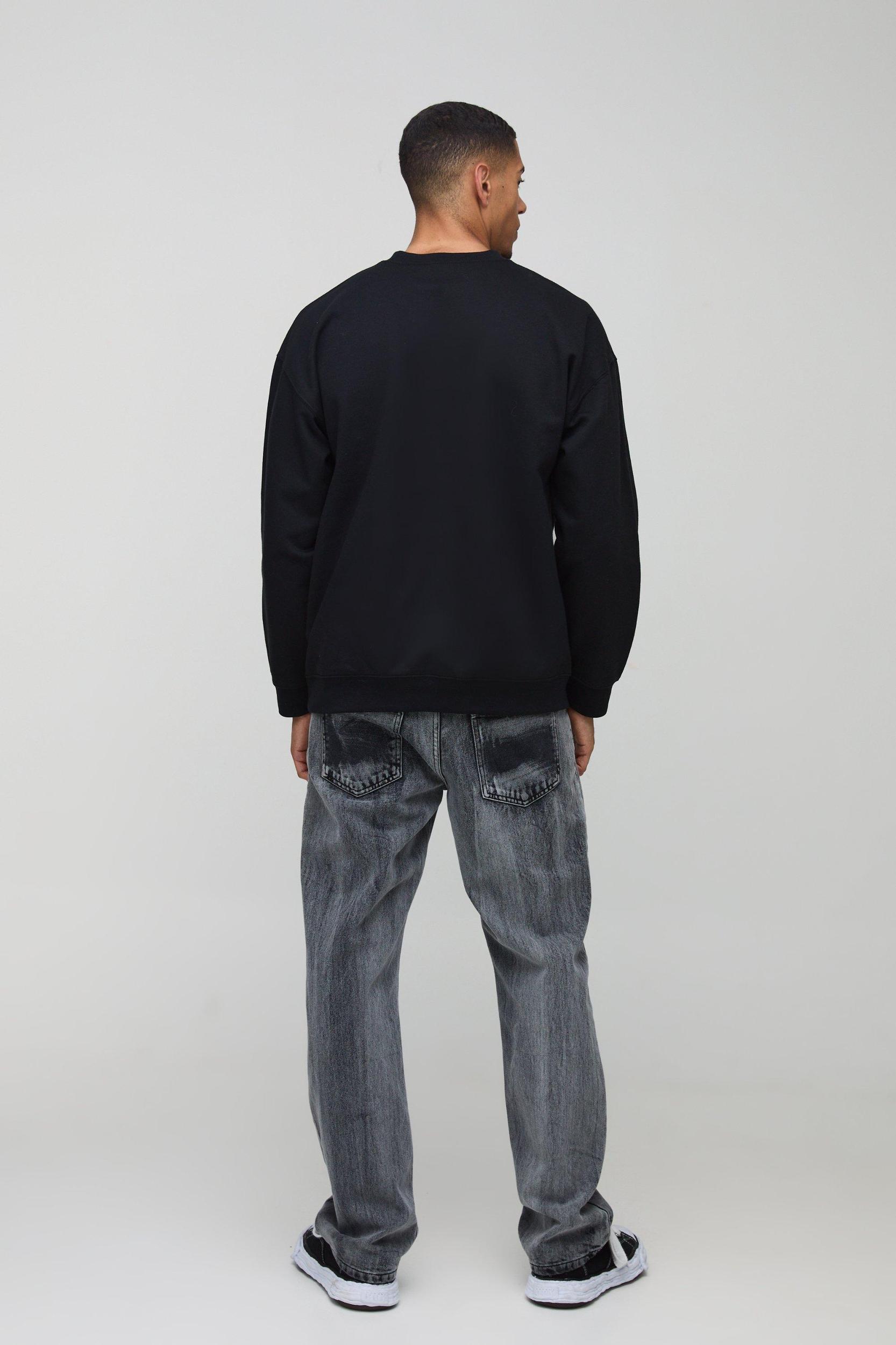 Oversized Spiderman Christmas License Print Sweatshirt | boohooMAN USA Product Image