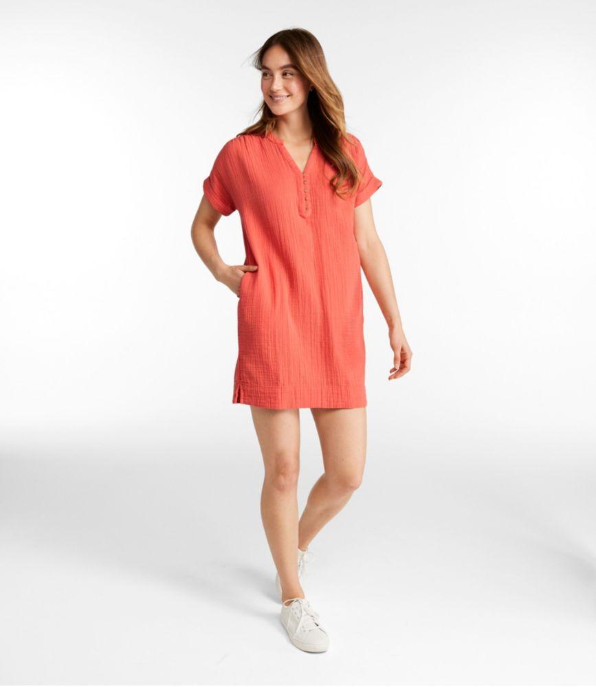 Women's Cloud Gauze Short-Sleeve Shift Dress Product Image