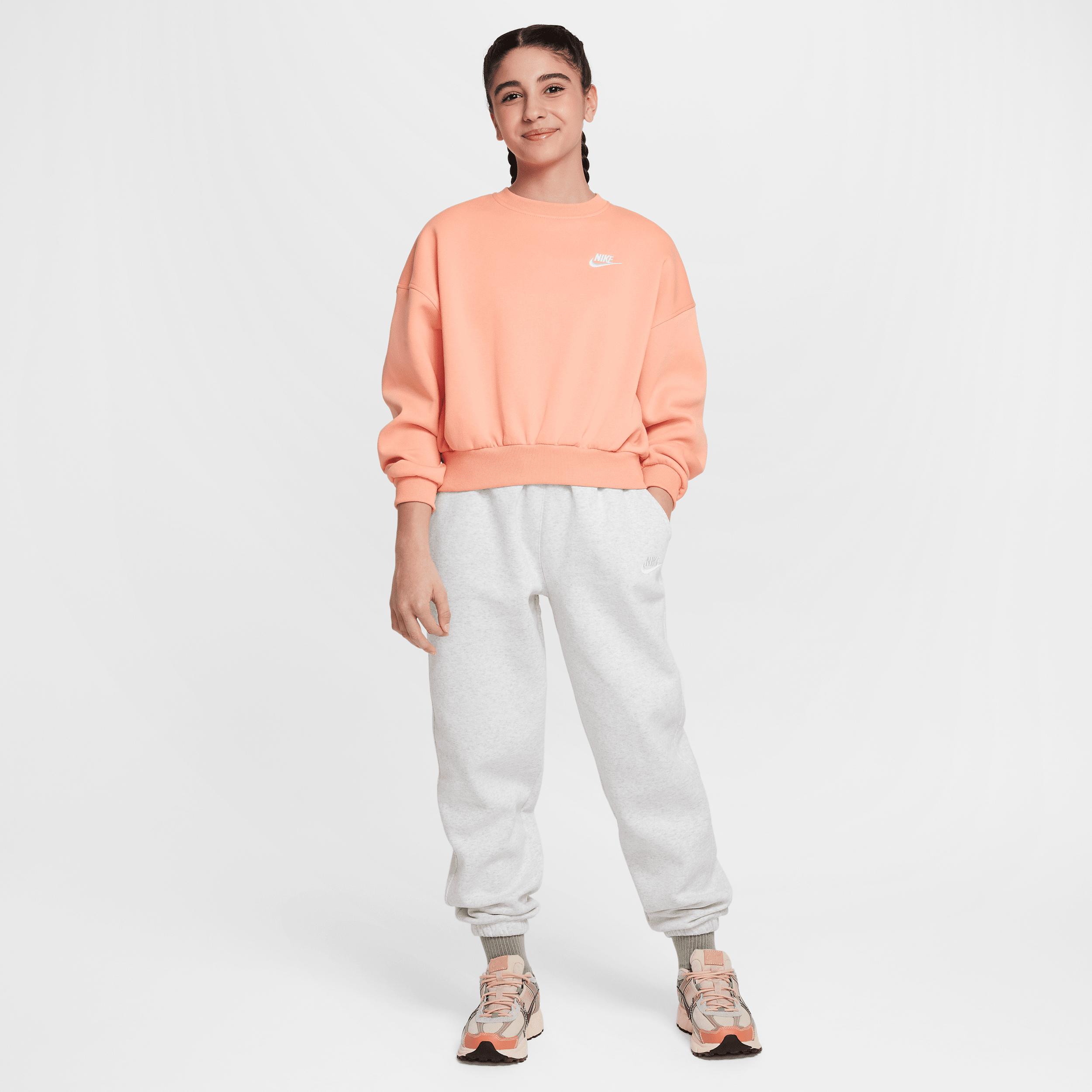 Unisex Nike Sportswear Club Fleece Girls Boxy Crew-Neck Sweatshirt | FZ9244-844 Product Image