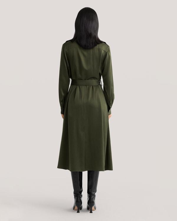 Sand-washed Pocket Trench Dress Product Image