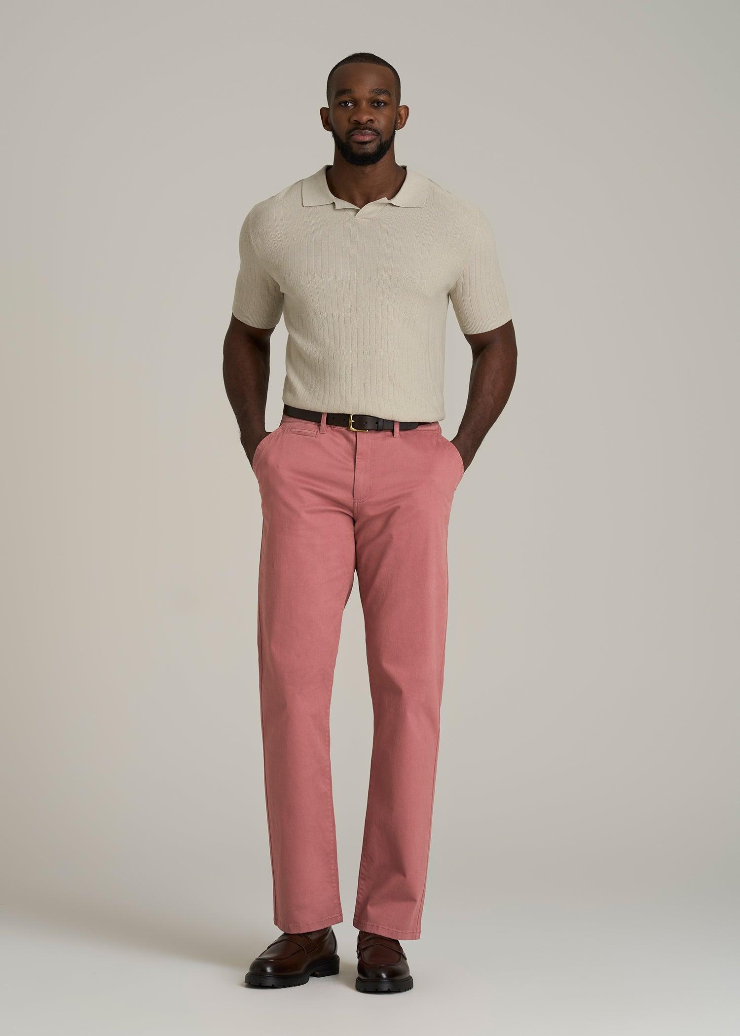 Mason Relaxed Chinos for Tall Men in Withered Rose Male Product Image